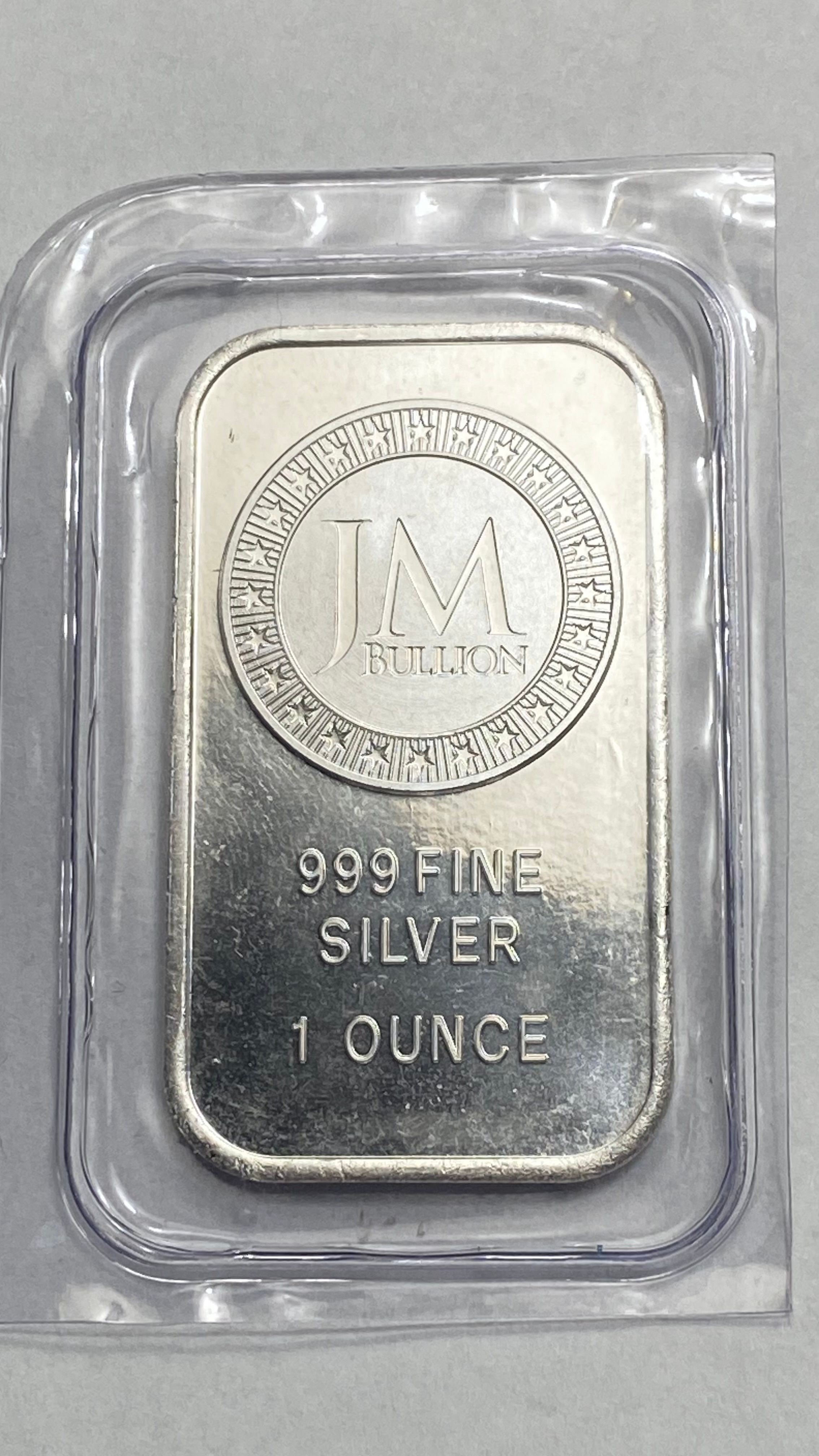 1 Troy Ounce JM Bullion 0.999 Silver Art Bar in original packaging