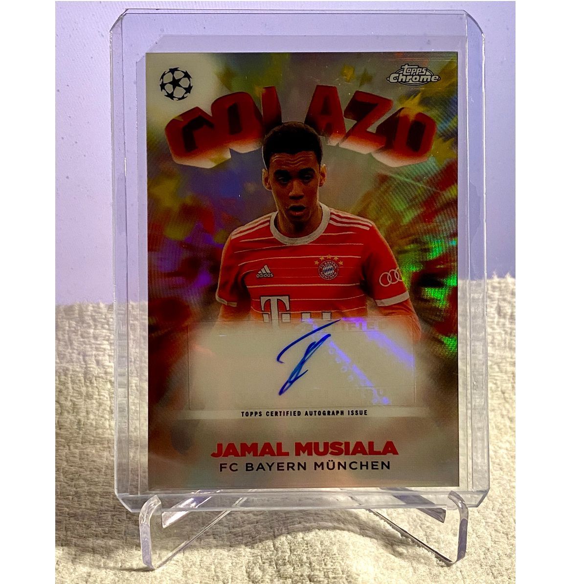 Jamal Musiala 2022-23 Topps Chrome UEFA Golazo G-8 Autograph 04/99 