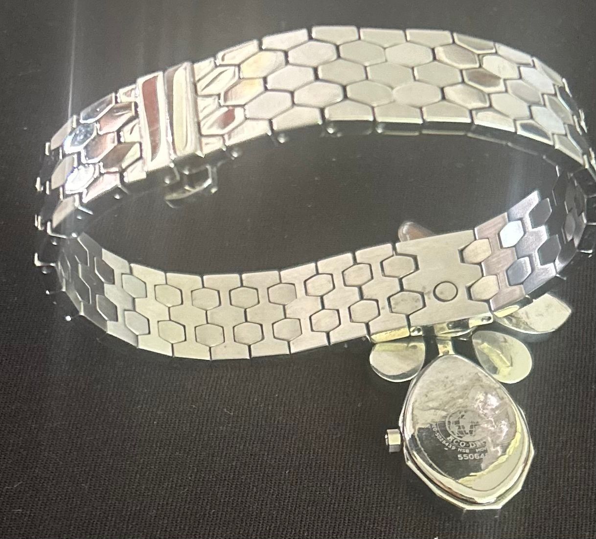 A7. CITIZEN Lobella Blue Crystal Flower Link Bracelet