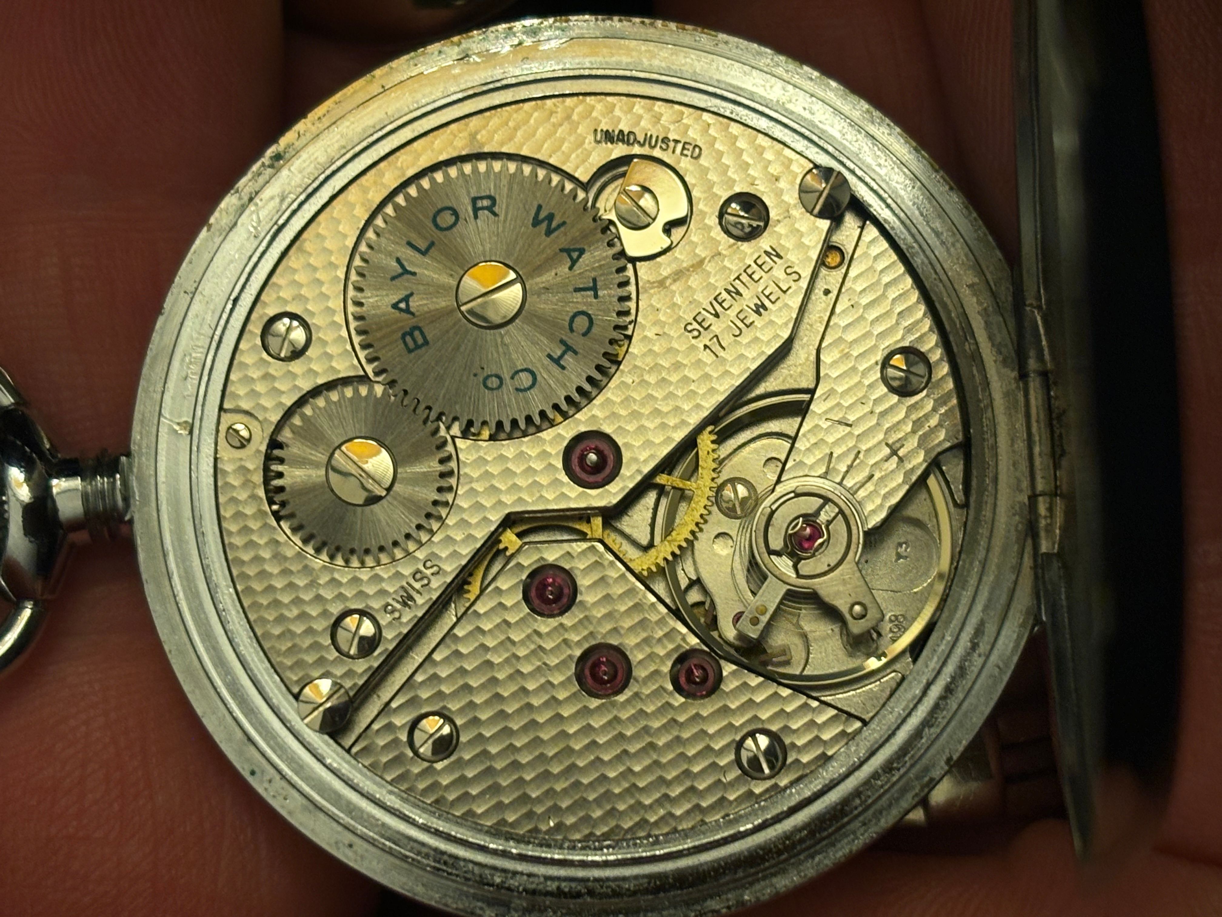 Deal of the day Vintage Baylor Pocket Watch 17 Jewel ETA/ UT