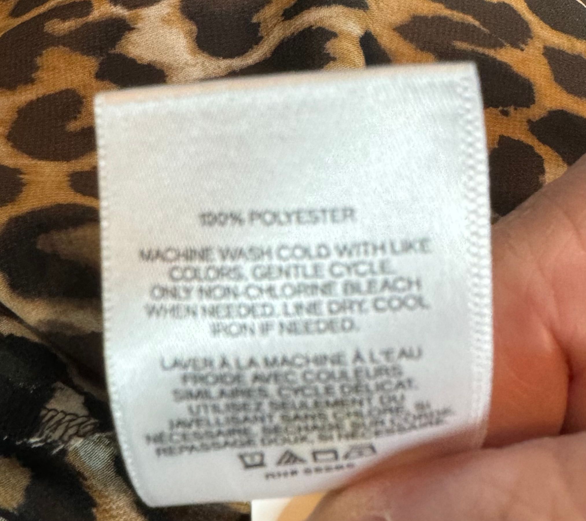 Express (M) Women's Sheer Mesh Leopard Print Blouse Sz L Express (M) Women's Sheer Mesh Leopard Print Blouse Sz L