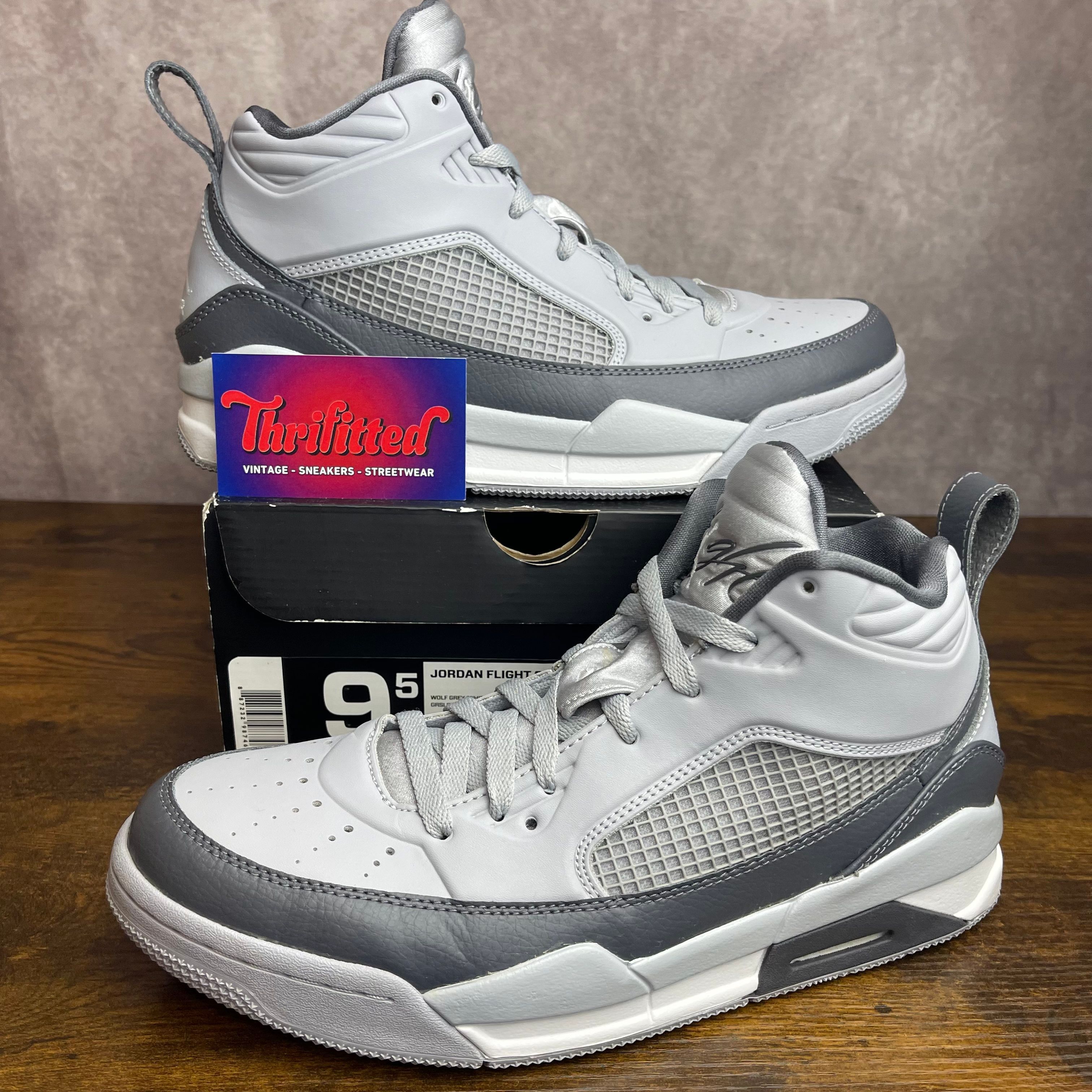 Grey Air Jordan Flight Air Jordan Flight Gray Wolf Grey Size