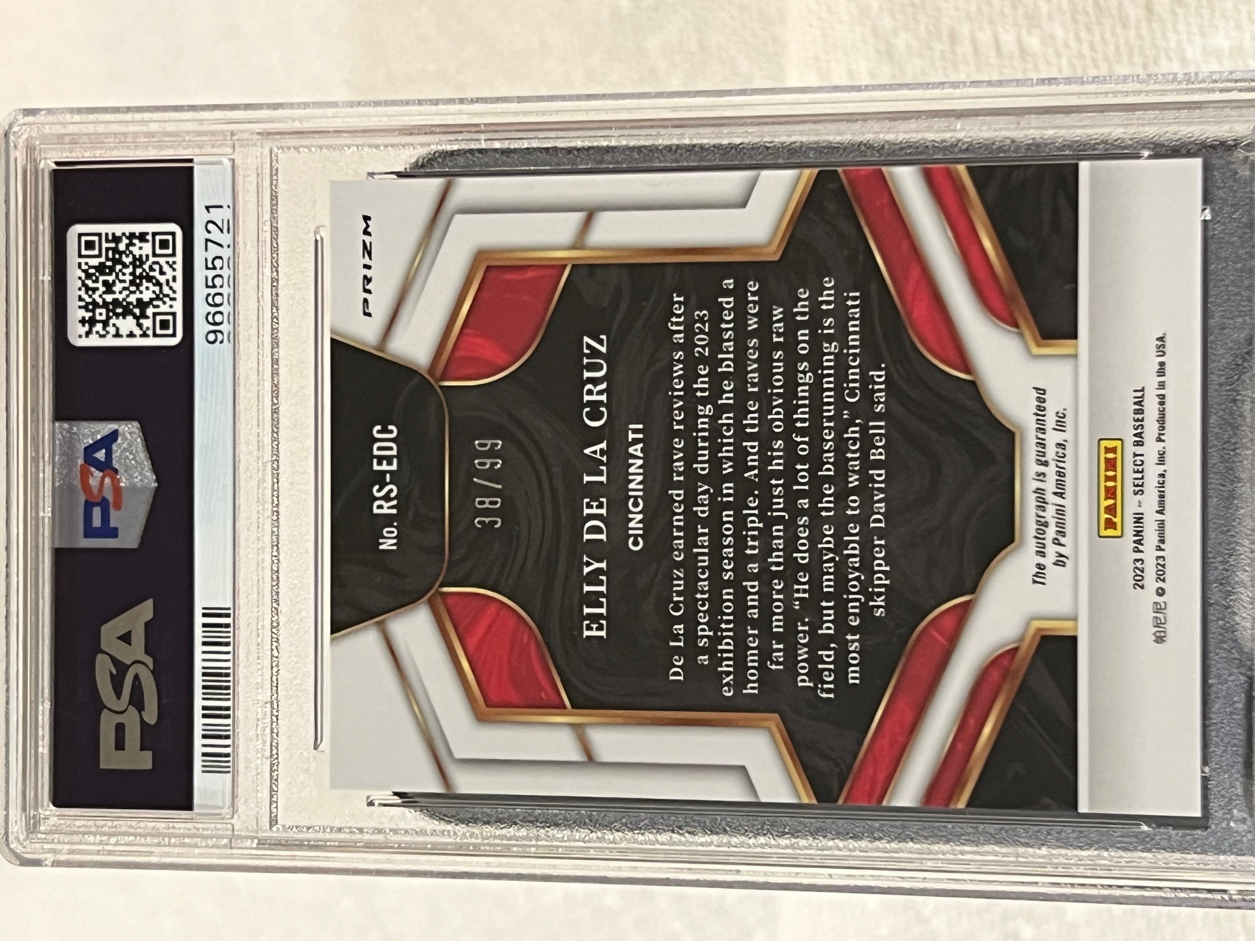 ELLY DE LA CRUZ Signed 2022 Bowman 1st Edition AUTO PSA 10