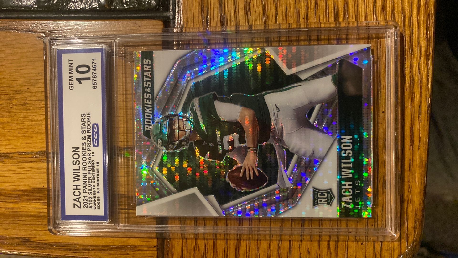 Offers Zach Wilson Jets 2021 Panini Rookies & Stars Pulsar Prizm #102 PSA 10 New York