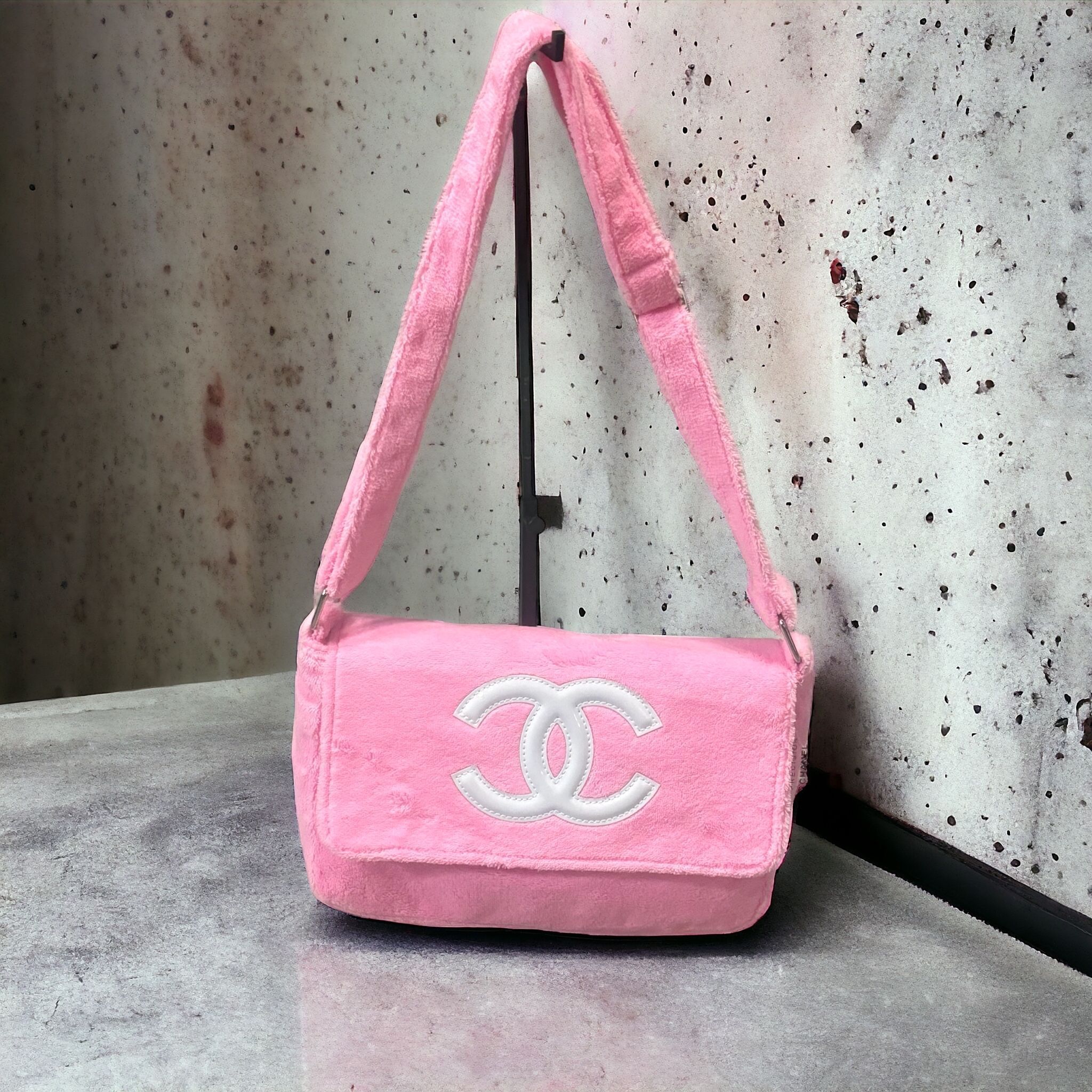 COA Chanel Pink White Precision Shoulder Bag