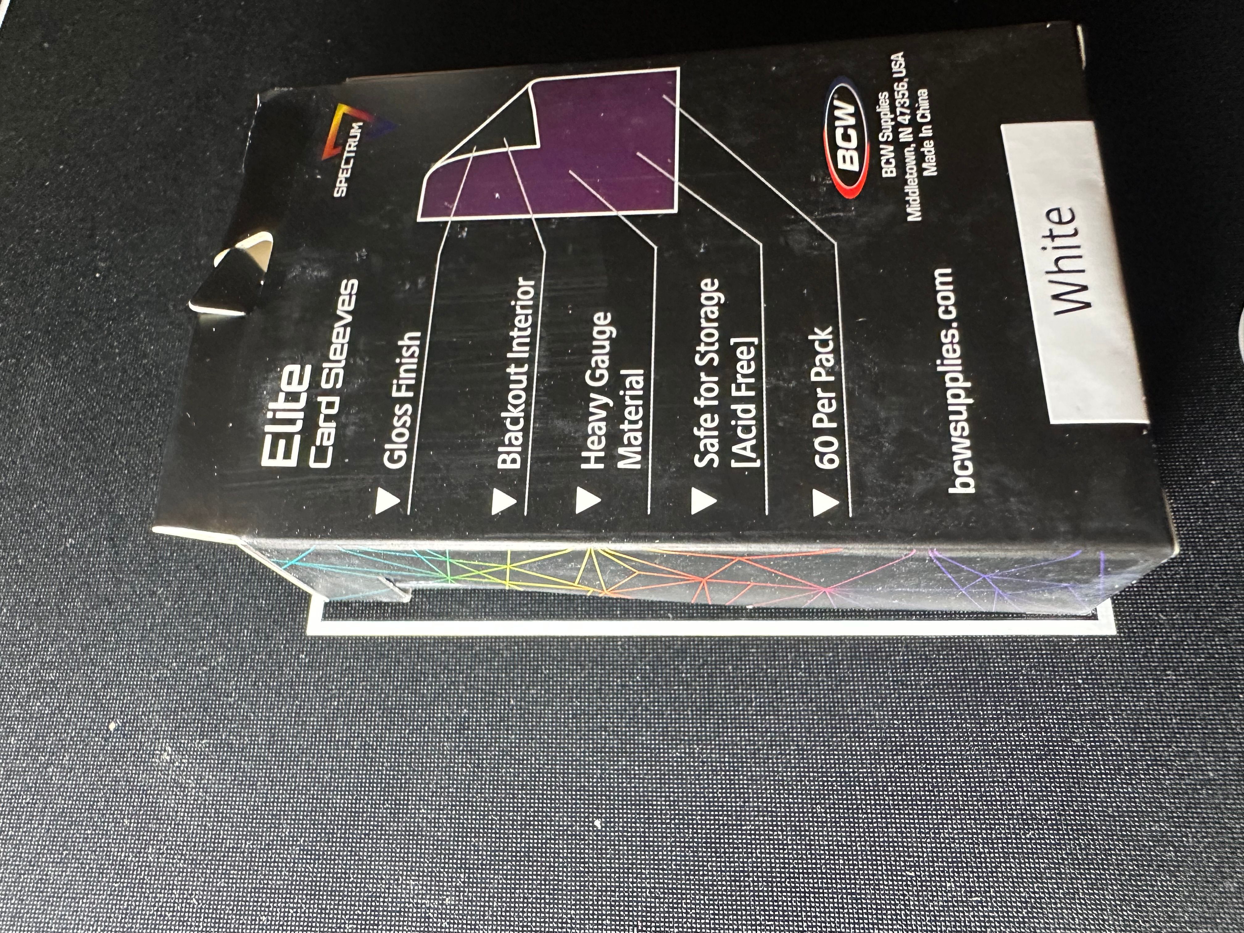BCW WHITE Spectrum Elite Card Sleeves 62 x 89 mm Gloss. (Fits Yugioh ONLY!)   Whatnot: Shop, Sell, Connect
