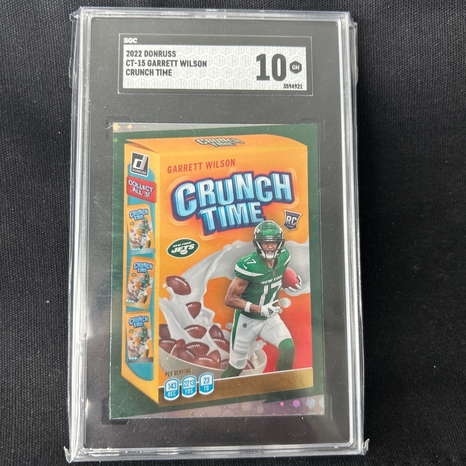 2022 Panini Donruss Crunch Time Garrett Wilson RC selling