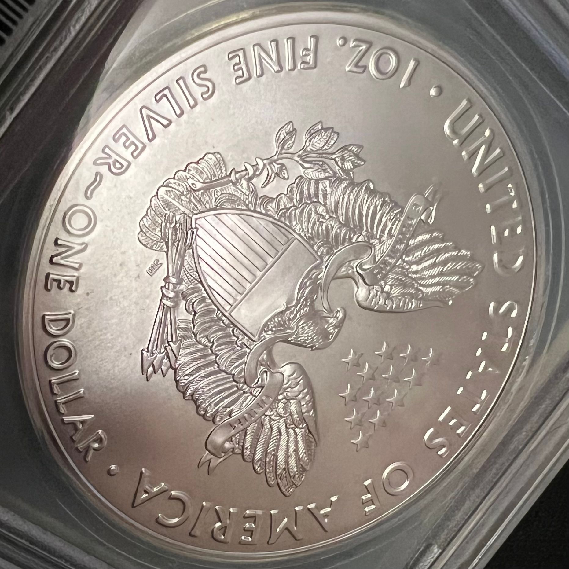 2016 (P) American Silver Eagle Dollar MS70 ICG (Struck at