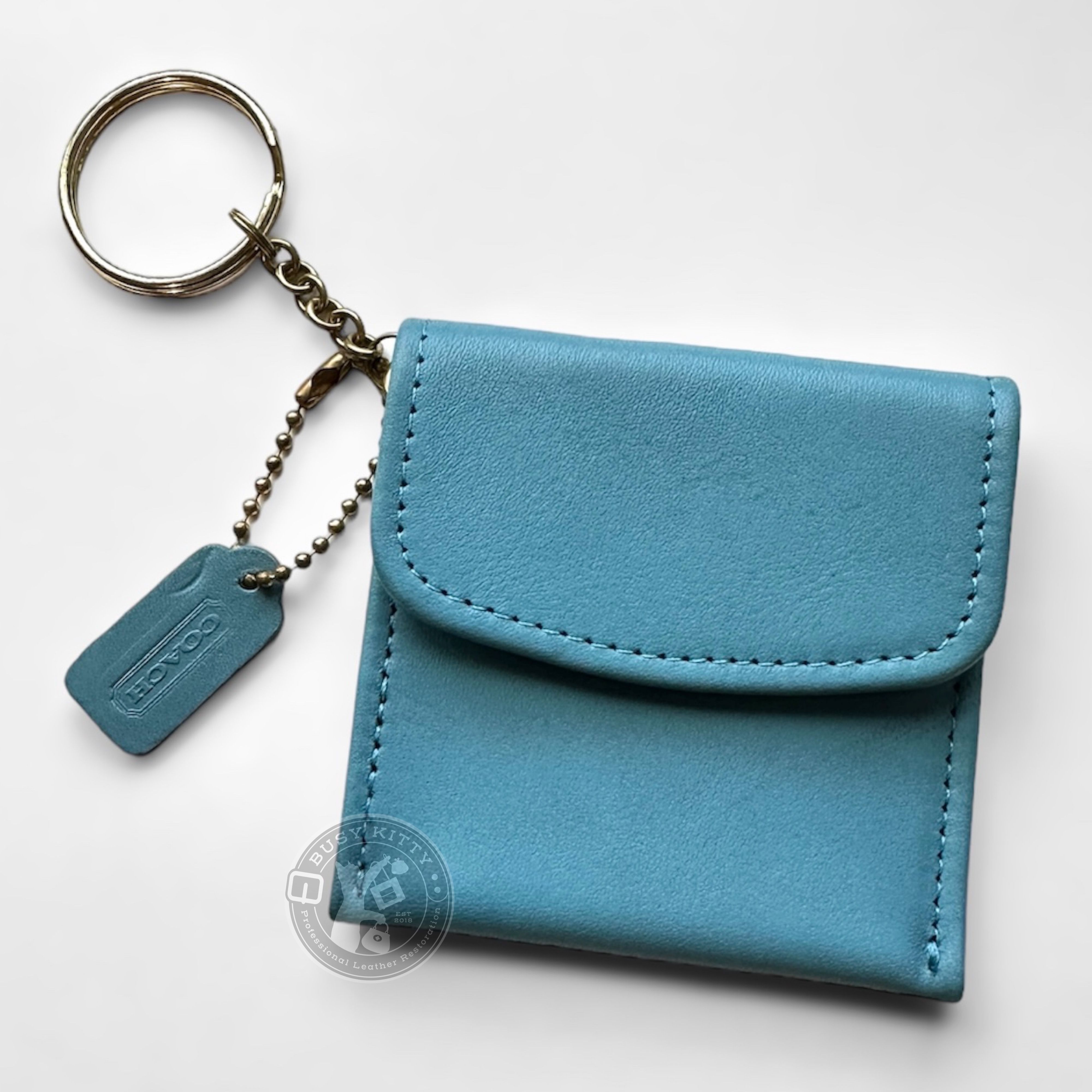Rare NWOT Vintage Coach Signature Coin Purse Key Fob in