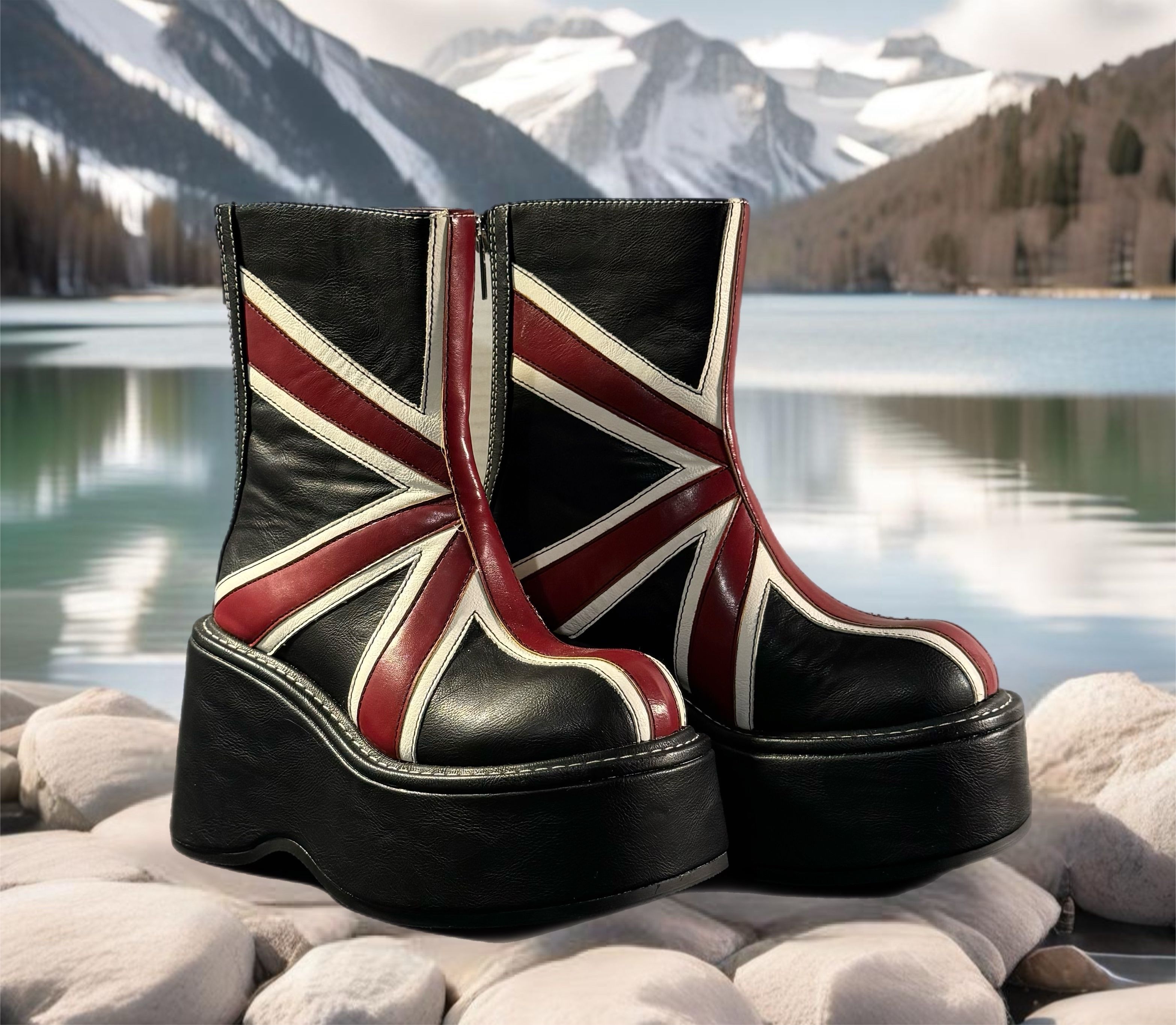 Orders union jack platform boots