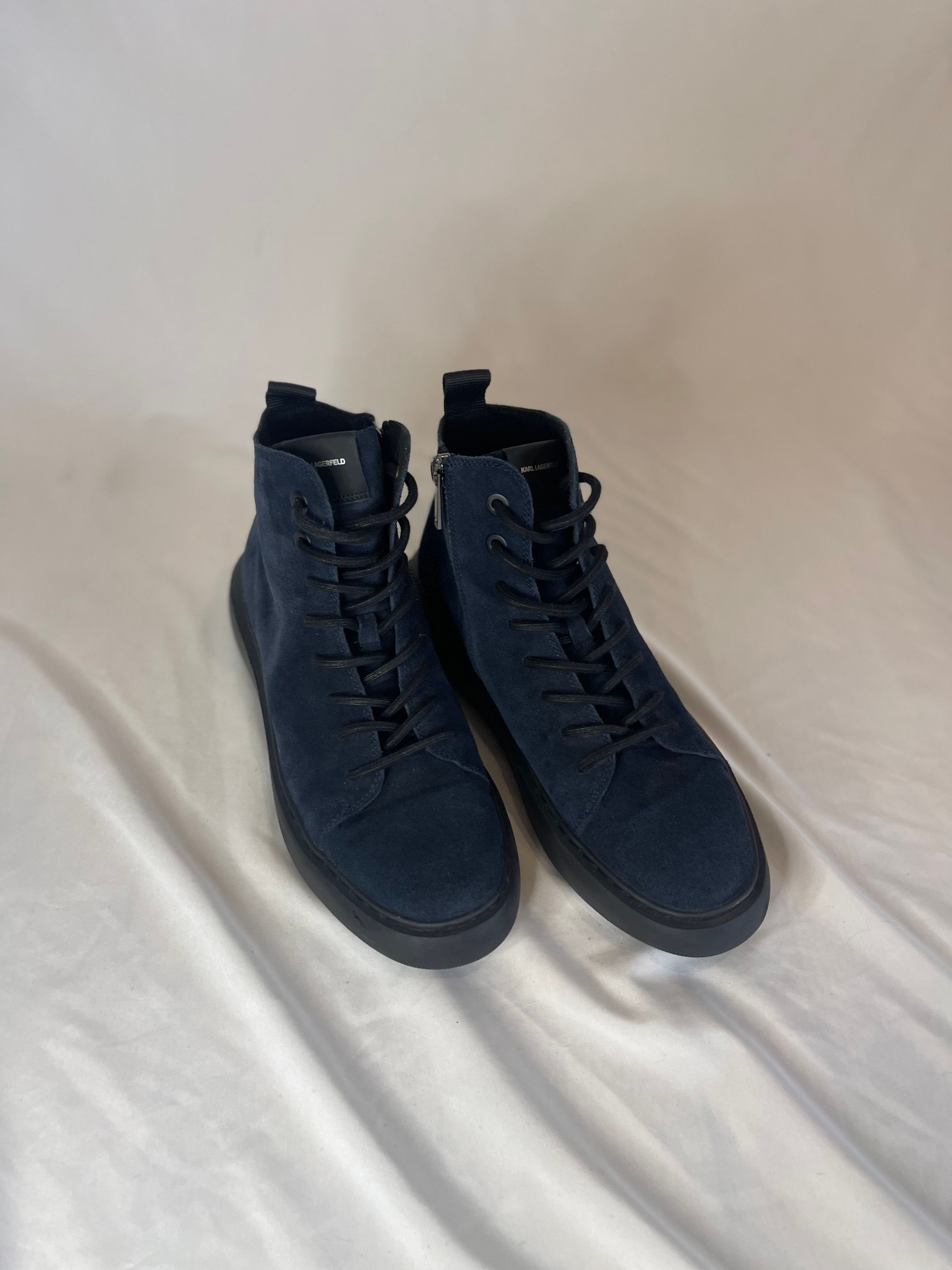 Karl lagerfeld blue suede shoes store