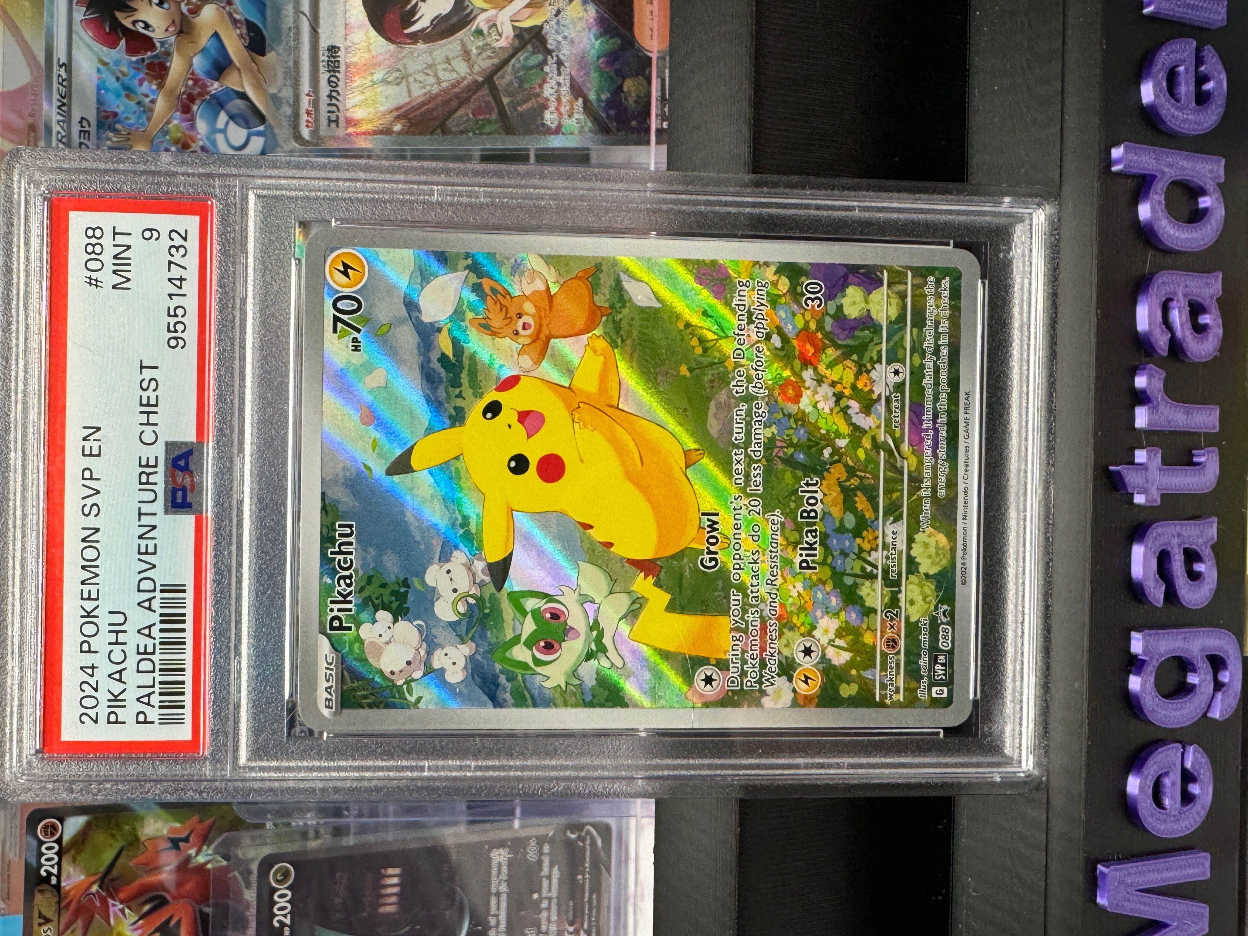Pokemon Black Star Promo - Pikachu #88 Paldea Adventure Chest PSA
