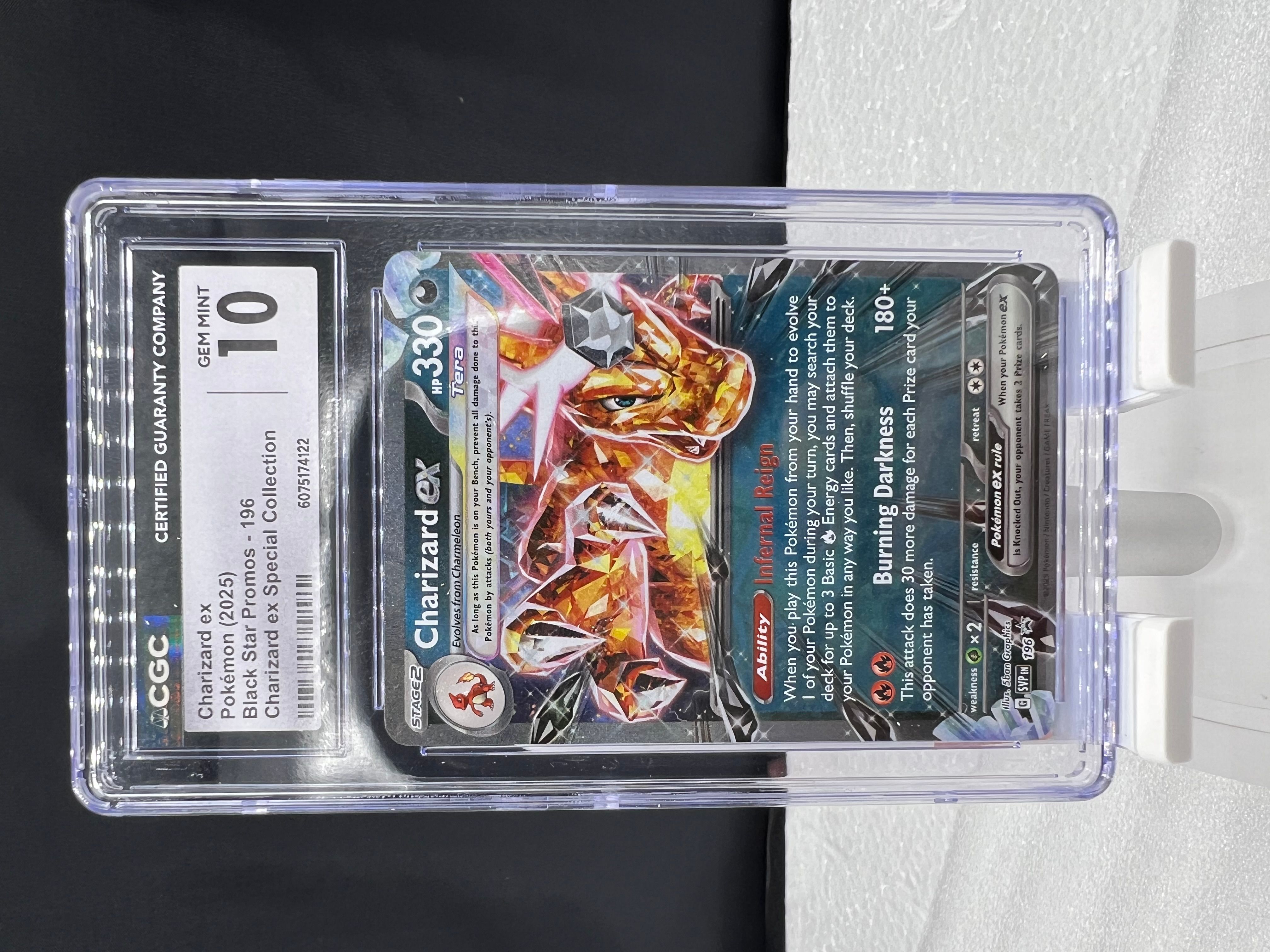 Charizard EX (2025) - Black Star Promo #196 (CGC GEM MINT 10)  Whatnot:  Shop, Sell, Connect
