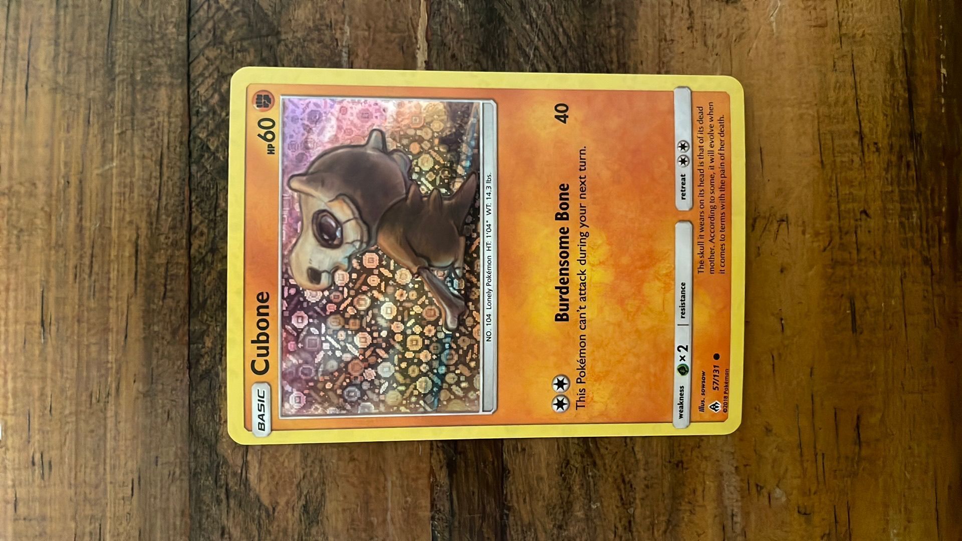 Pokemon TCG Cubone #57/131 General Mills Promo SM Forbidden Light Holo  2018 NM  Whatnot: Shop, Sell, Connect