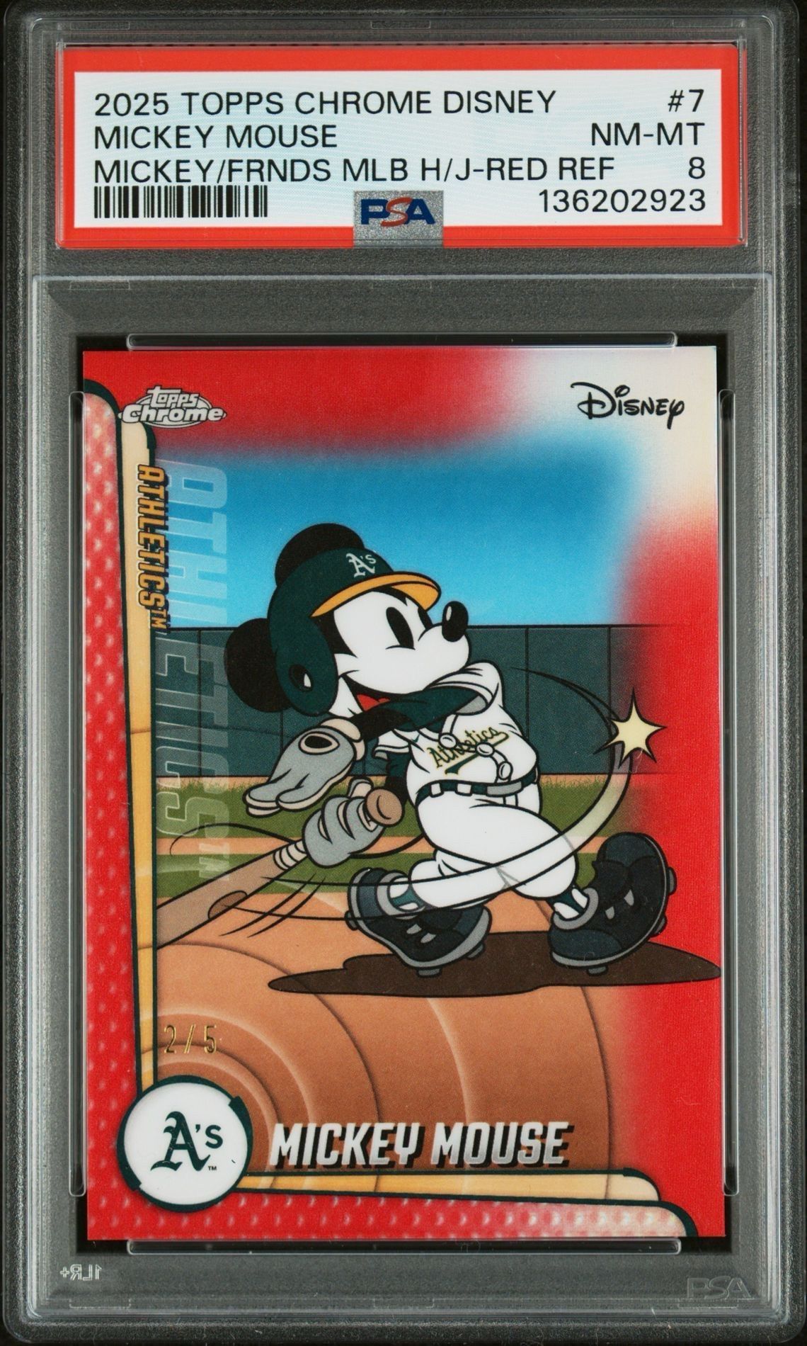 2025 Topps Chrome Disney Mickey Mouse Oakland A's SSP MLBH-7 MLB