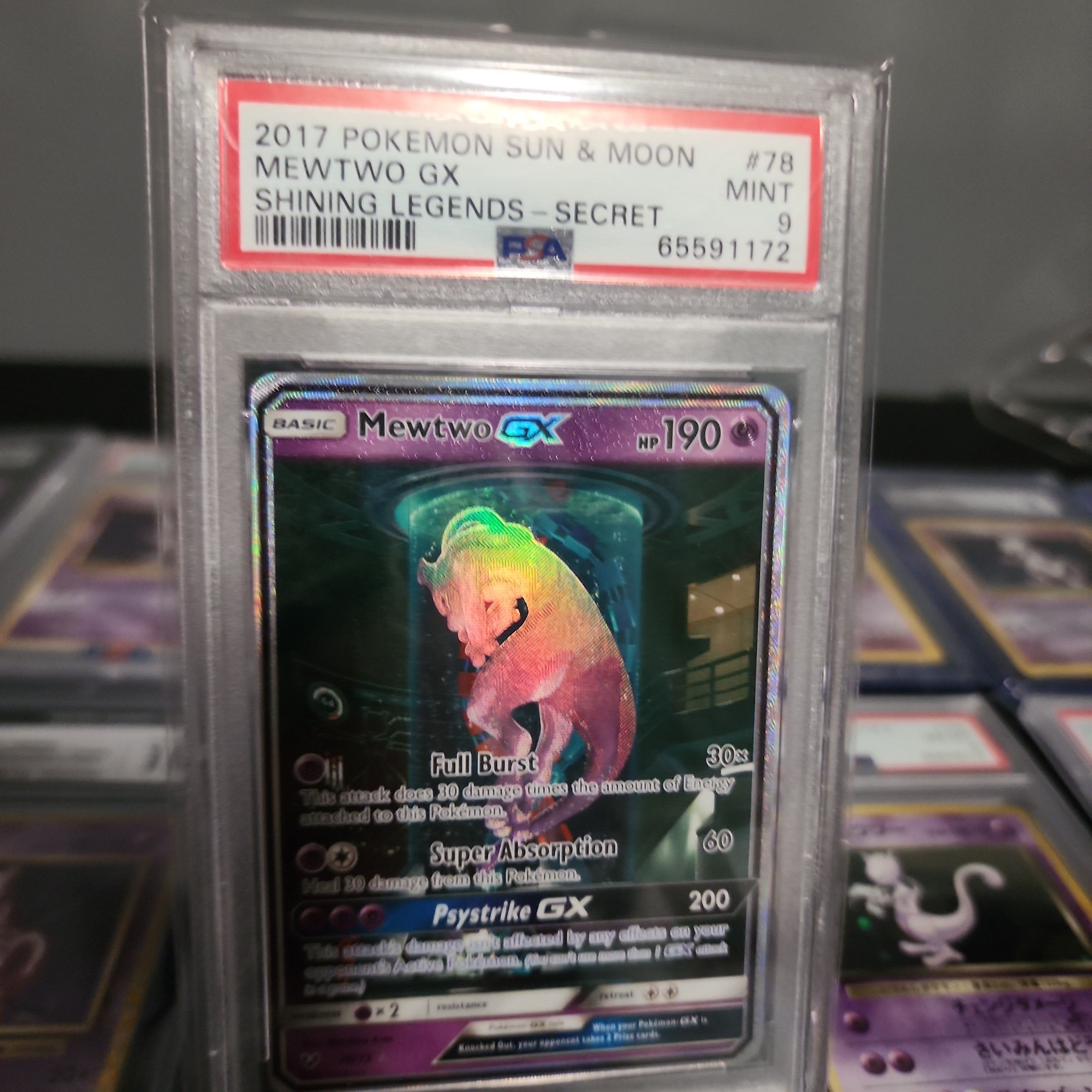 2017 Pokemon Sun & Moon Shining Legends Mewtwo Gx Shining Legends-Secret  PSA MINT 9  Whatnot: Shop, Sell, Connect