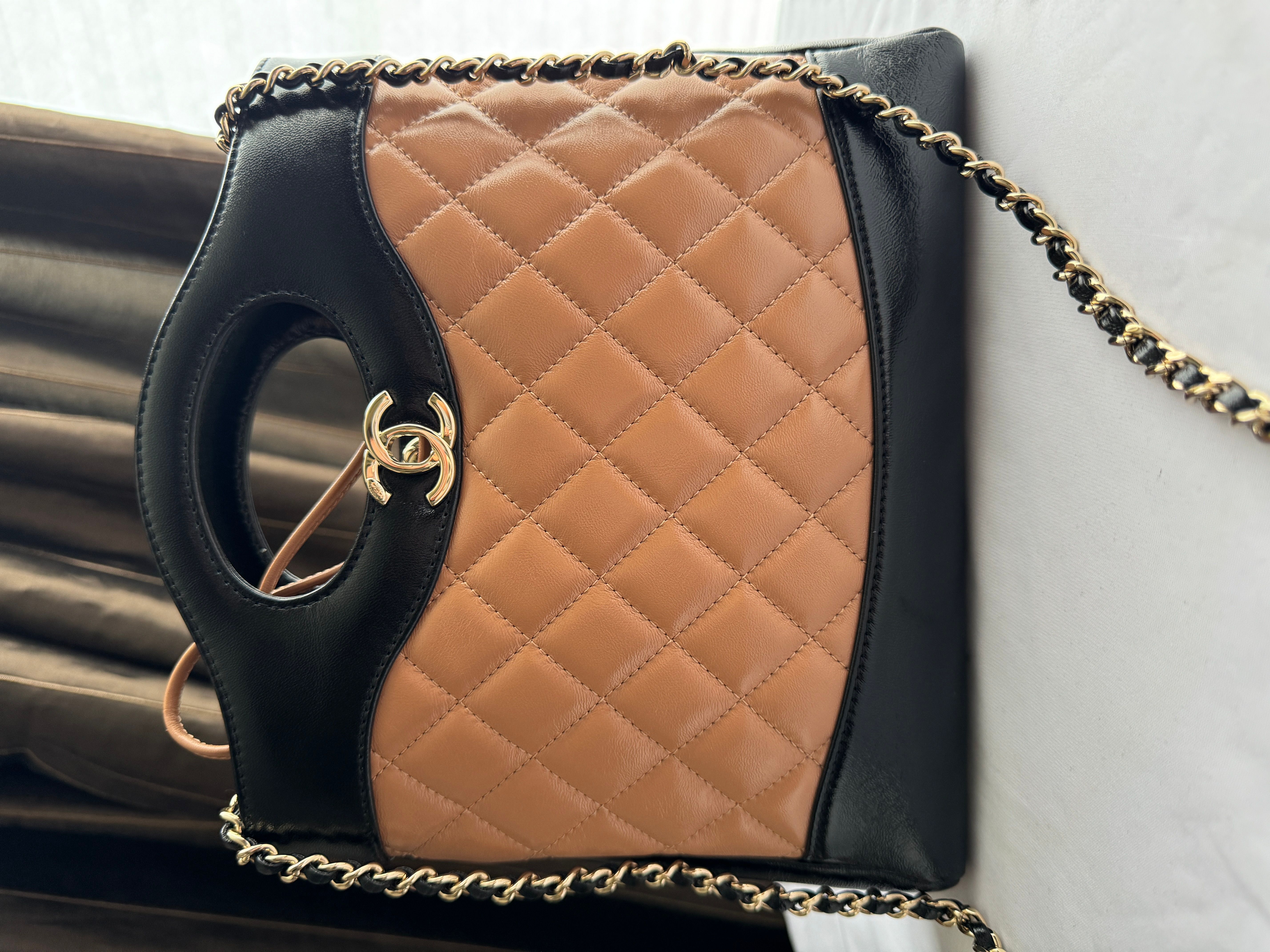 Chanel Lion CC Logo Enamel Crystal Pearl Bag Black Jacket