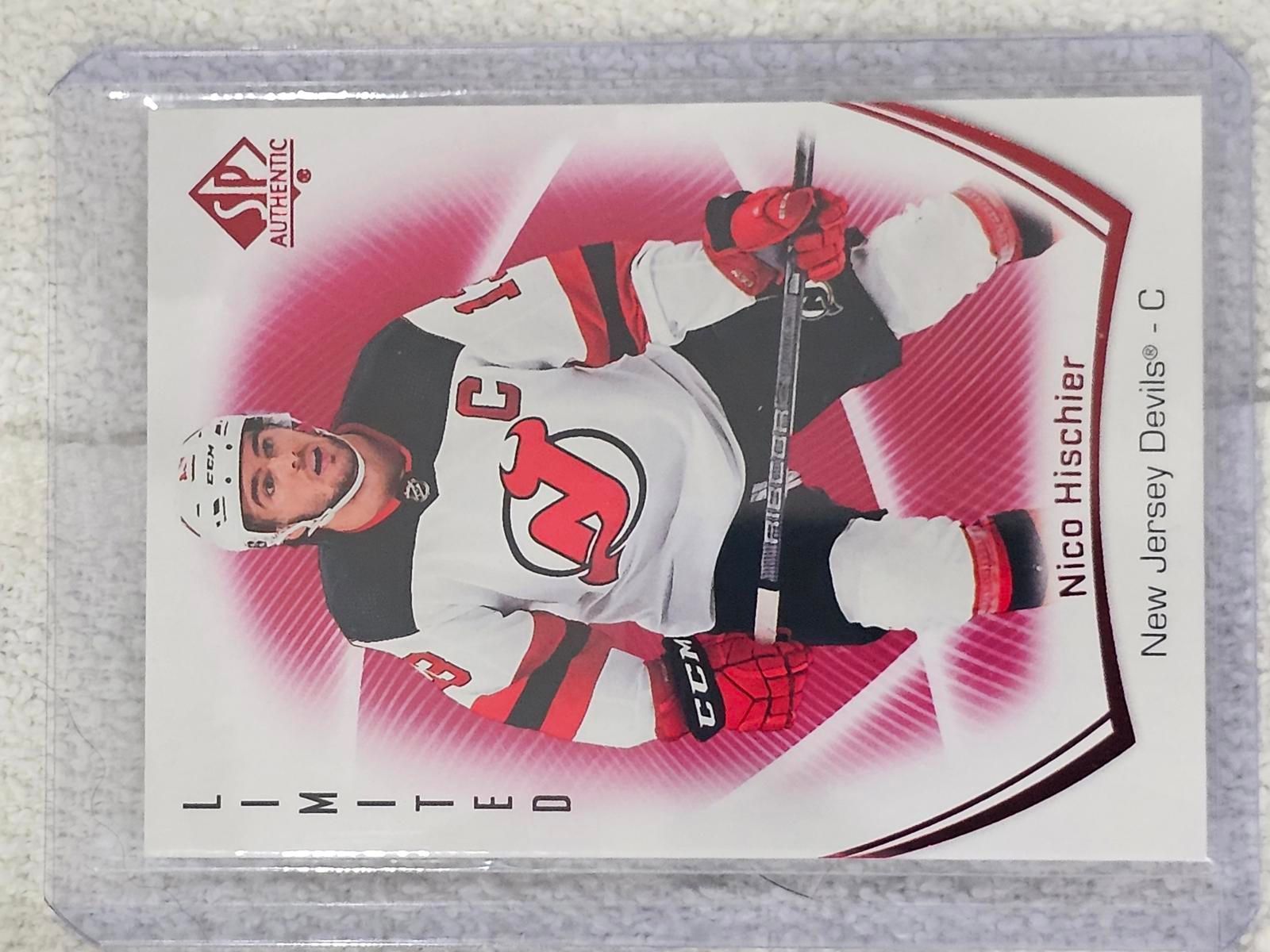 2021-22 SP Authentic Nico Hischier Limited Hockey Card New