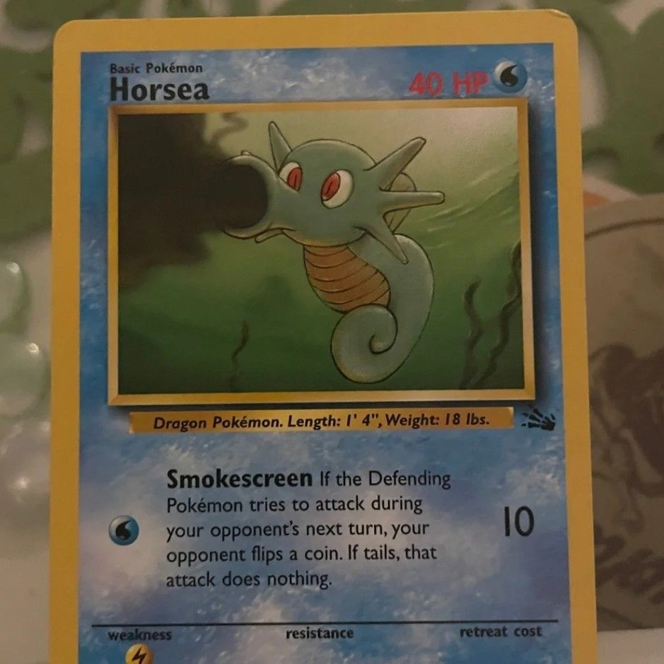 Rare 1995' Horsea Pokmon Card Mint Condition Pikachu 50HP Jungle 1999   Whatnot: Shop, Sell, Connect