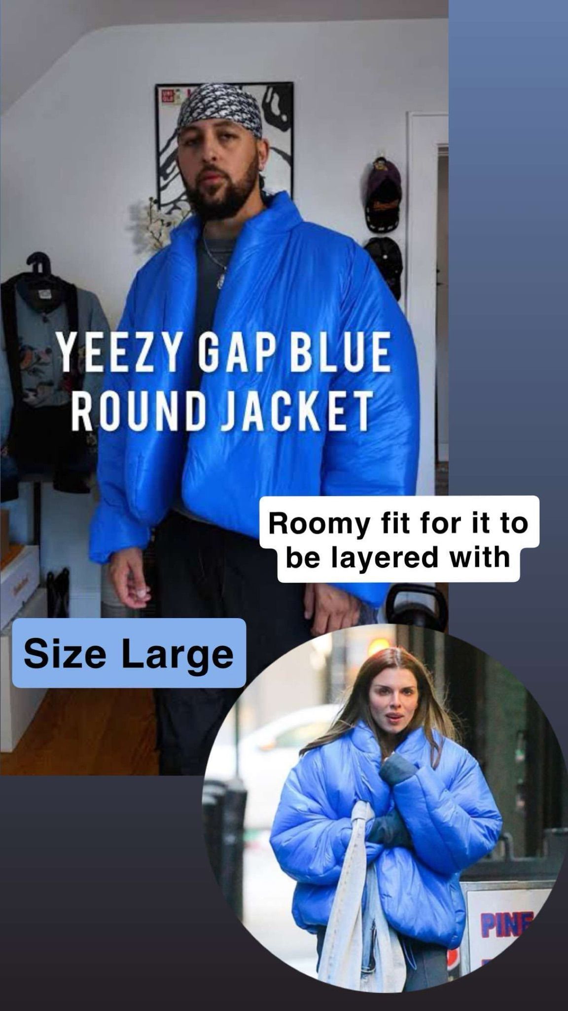 Yeezy Gap Blue Round Jacket · Whatnot: Shop, Sell, Connect
