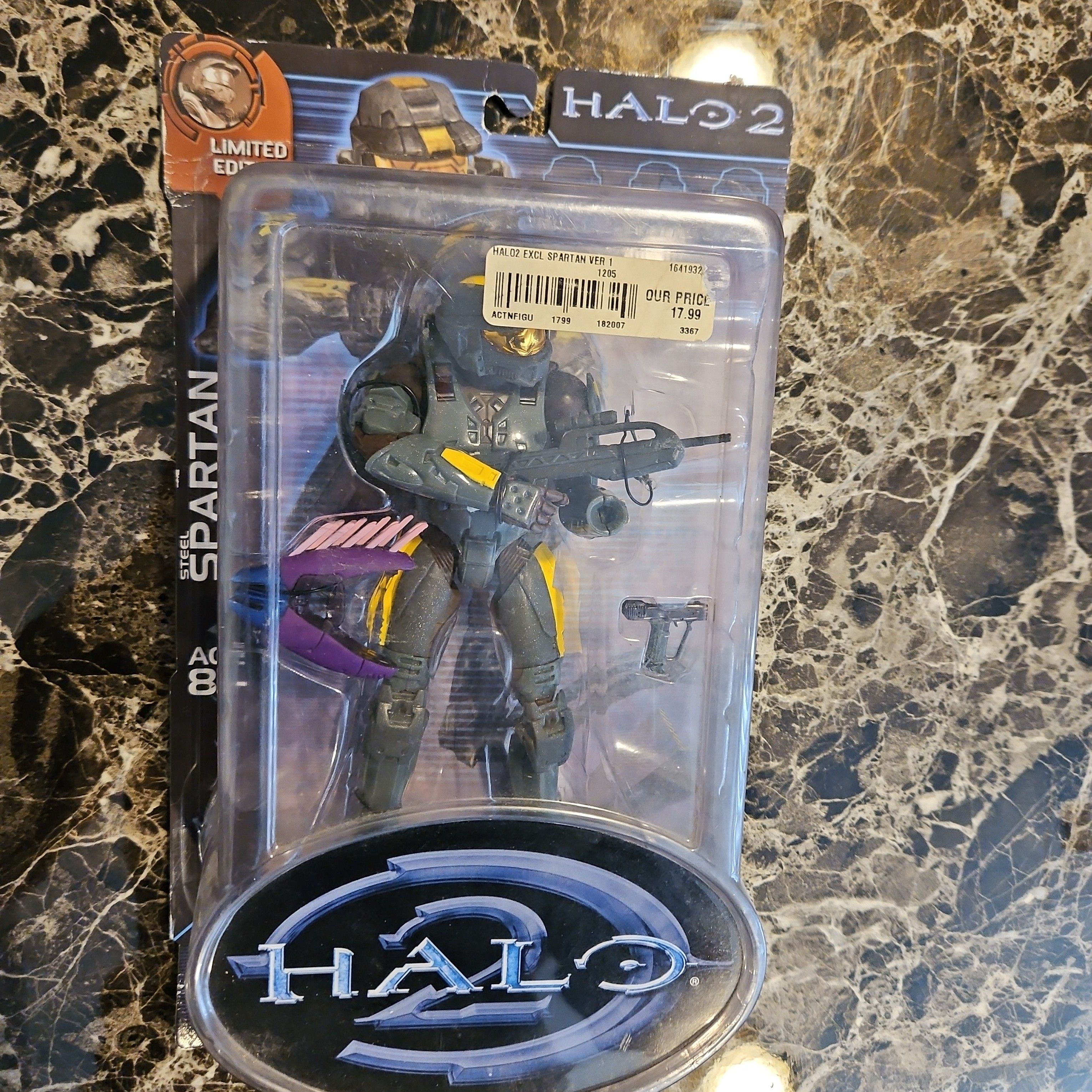 Joyride Halo 2 limited edition Gold Spartan figure with sniper good rifle VHTF