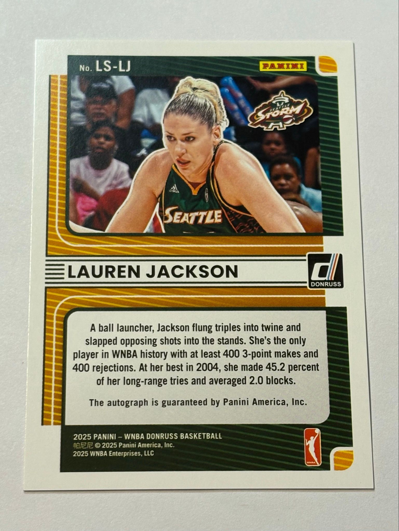 2025 Panini Wnba Donruss Lauren Jackson Legendary Signatures Holo