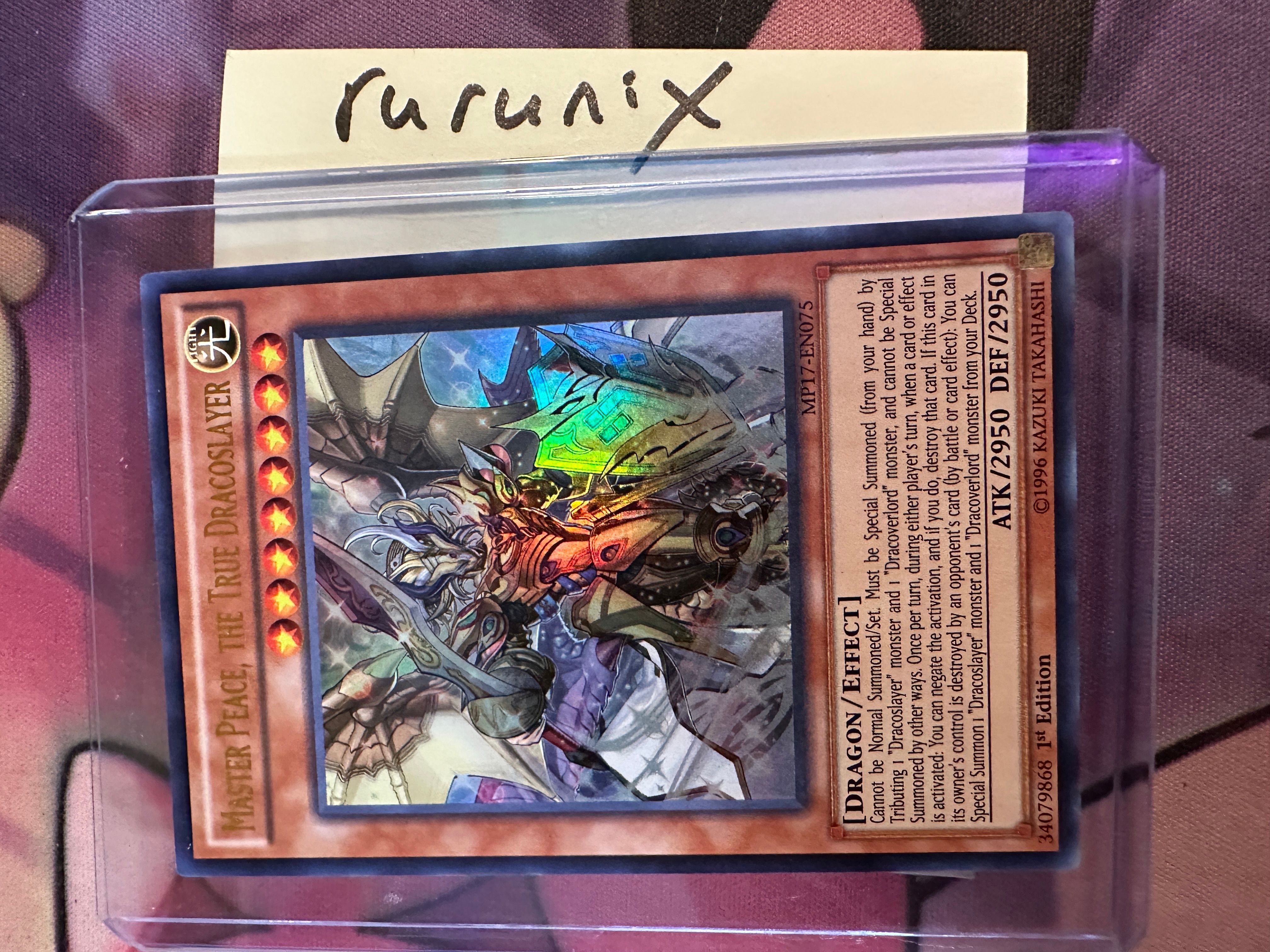 Yugioh Master Peace the True Dracoslayer MP17-EN075 Ultra Rare 2017  Mega-Tins Mega Pack (MP17)  Whatnot: Shop, Sell, Connect