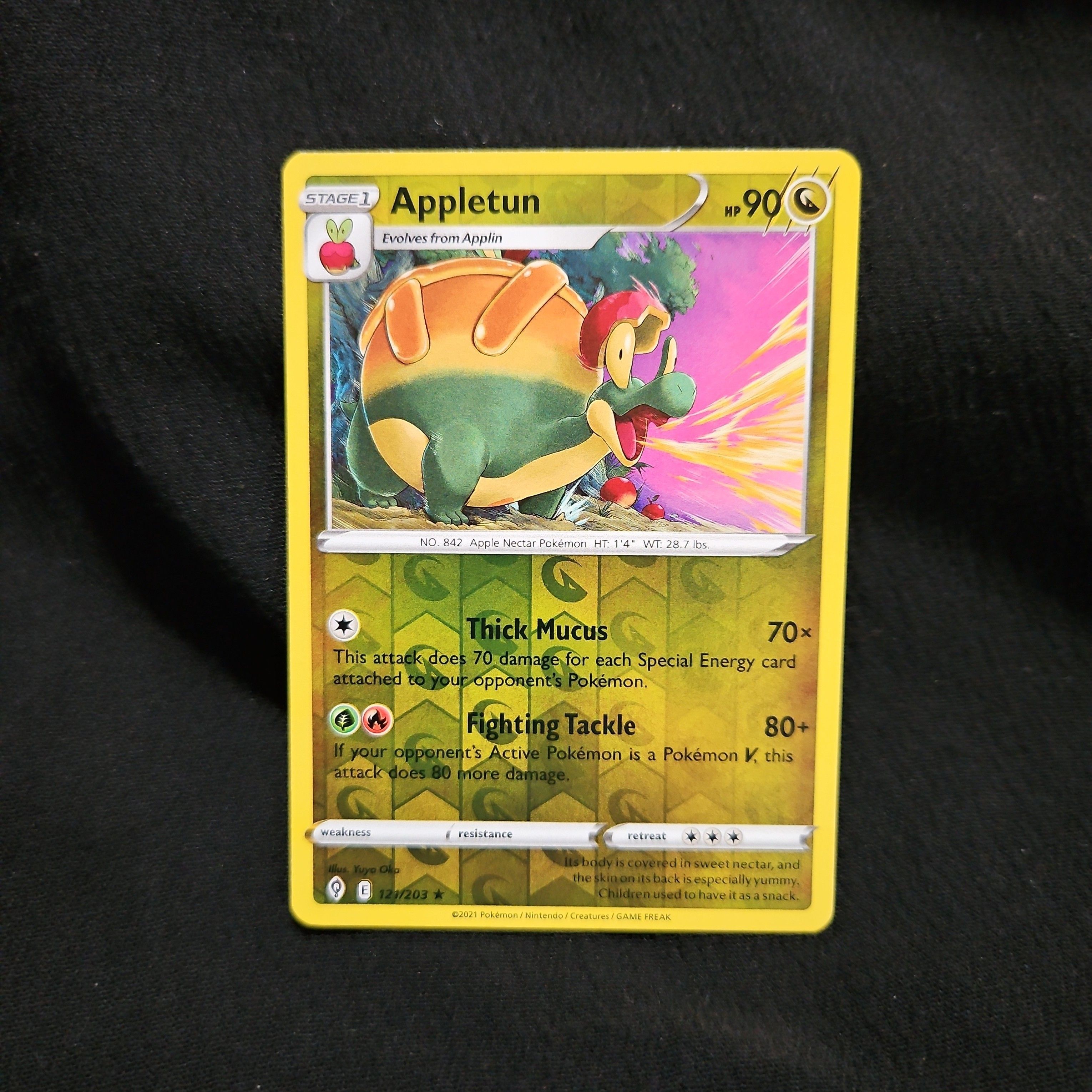 appletun v pokemon card value Pokemon TCG - Appletun V Fusion Strike Full Art Holo Card 026/264 main image 0