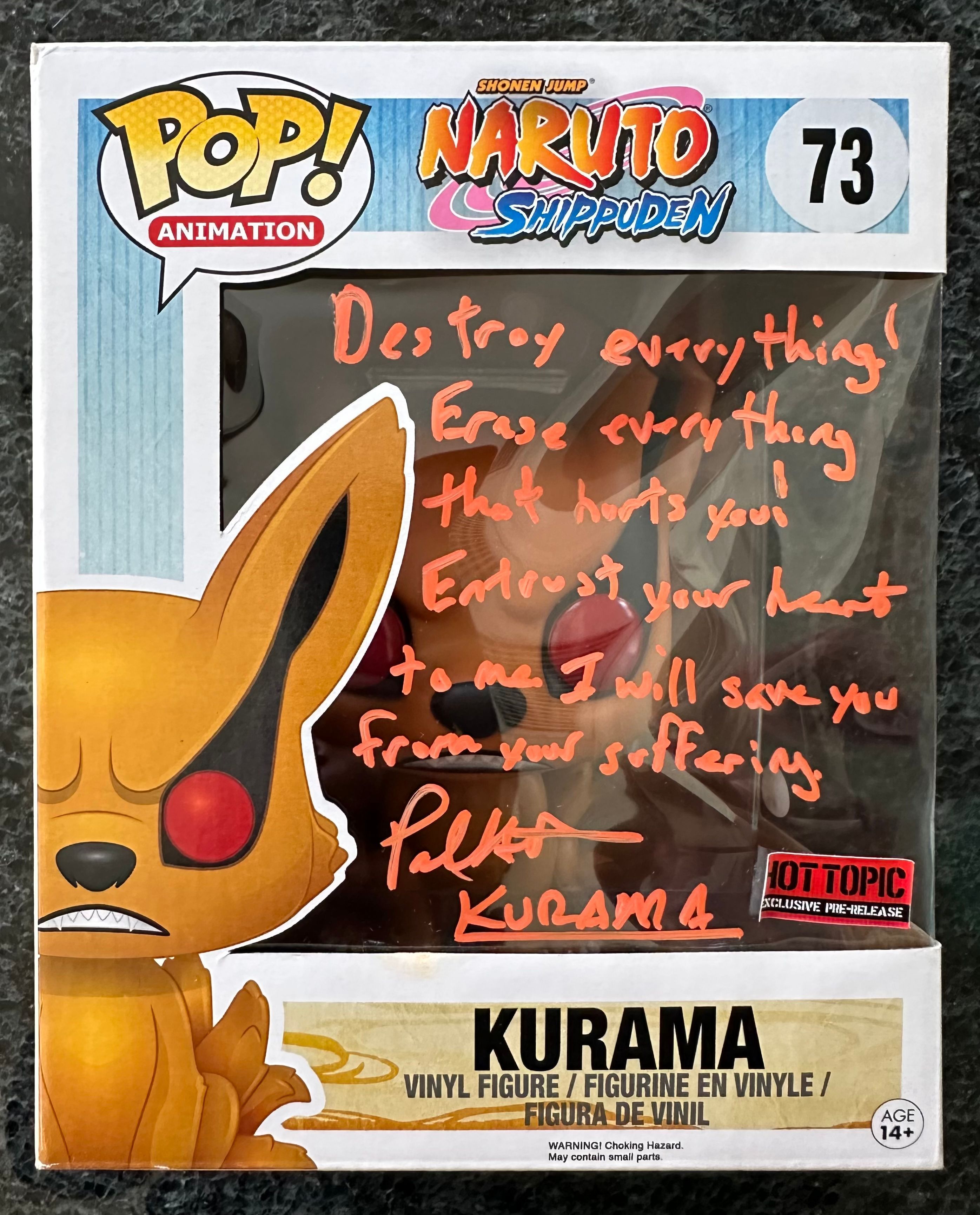 Kurama pre release selling naruto Funko pop