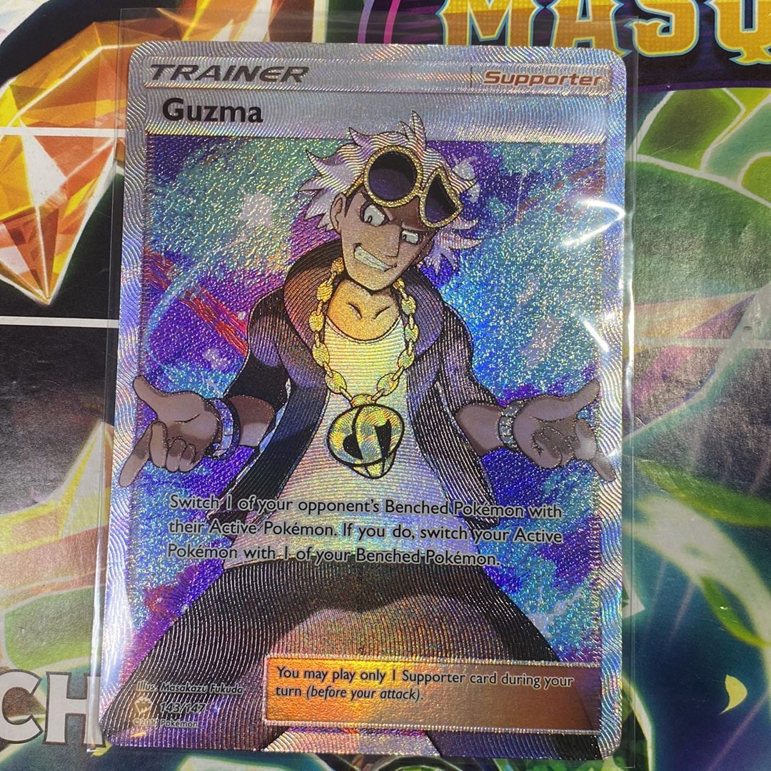 Pokemon - GUZMA 143/147 Full Art FA Sun & Moon Burning Shadows  Whatnot:  Shop, Sell, Connect
