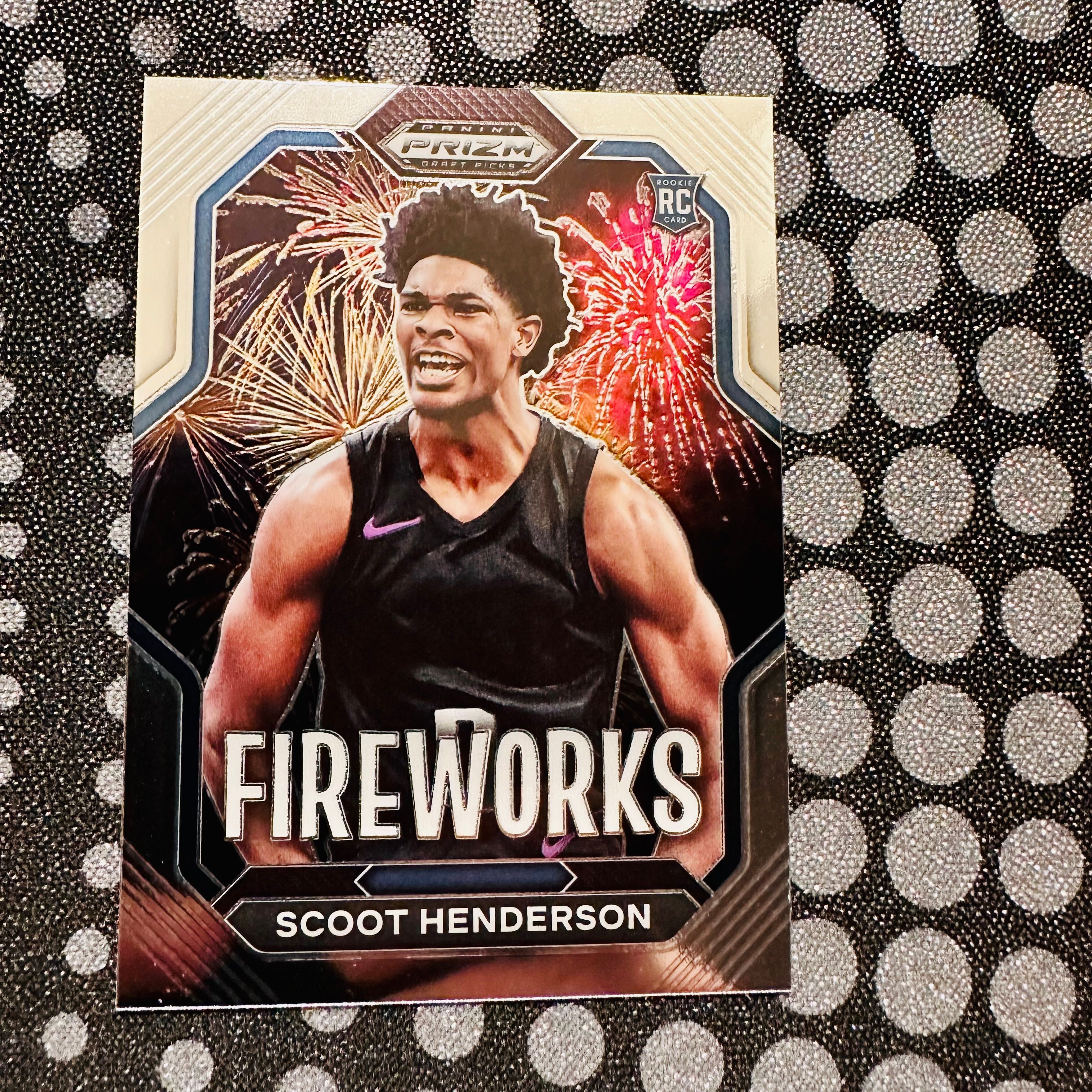 2023-24 Panini Prizm Draft Picks Fireworks #3 Scoot Henderson