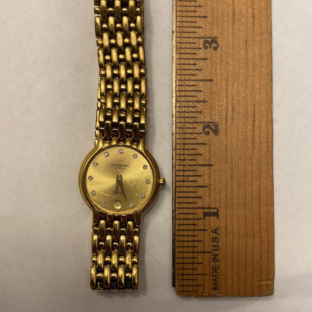 Raymond Weil Fidelio Quartz Watch Diamond Dial 18k Gold Raymond Weil Fidelio Quartz Watch Diamond Dial 18k Gold