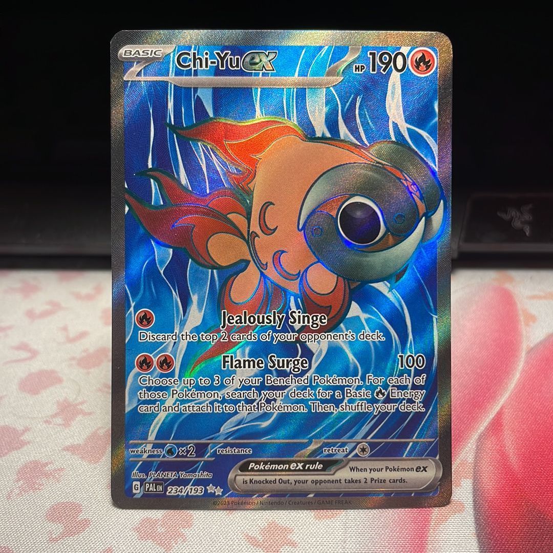 Chi-Yu EX Full Art Ultra Rare 234/193 Paldea Evolved Scarlet Chi-Yu EX Full Art Ultra Rare 234/193 Paldea Evolved Scarlet