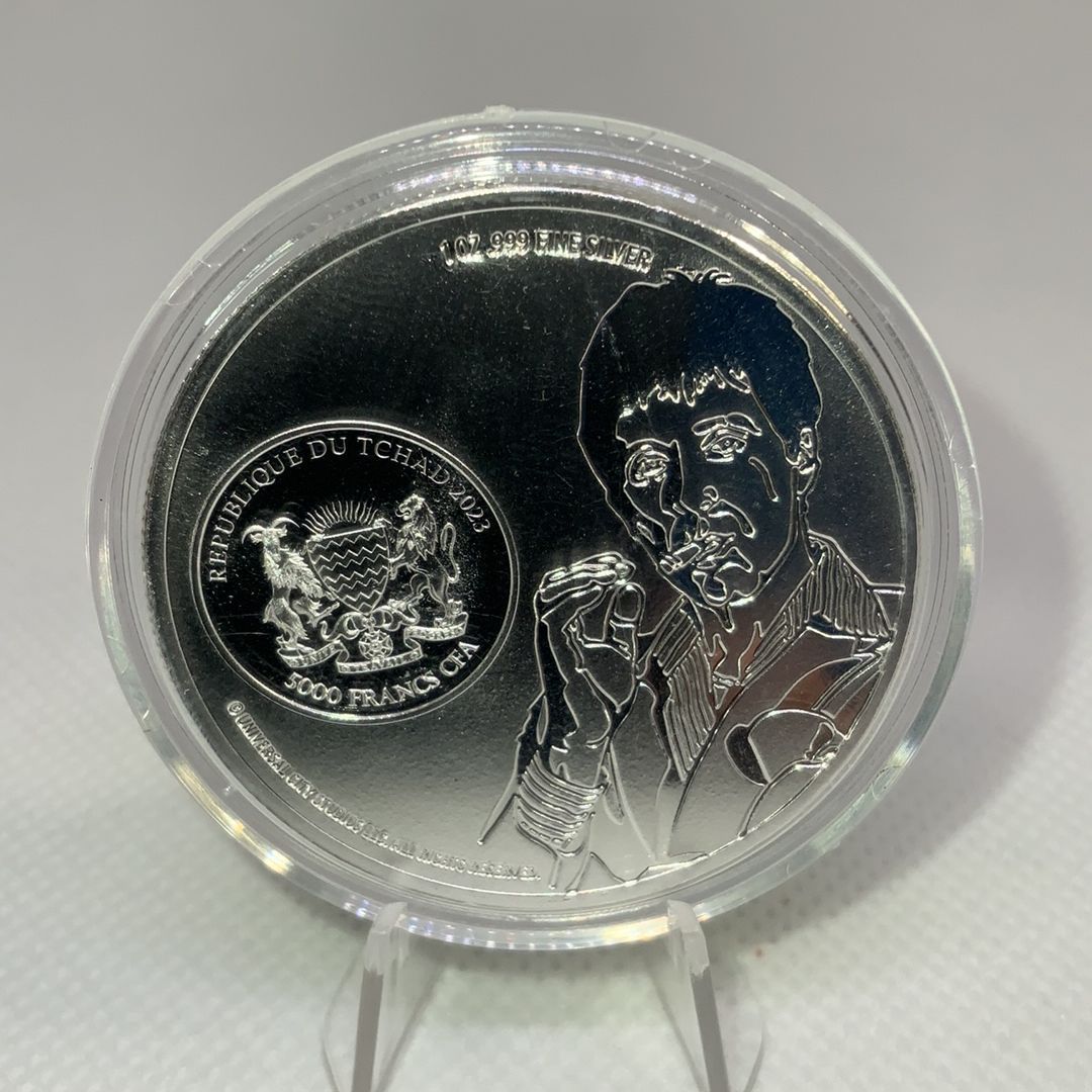 2023 Chad 1 oz .999 Silver 5000 Francs Scarface 40th Anniversary