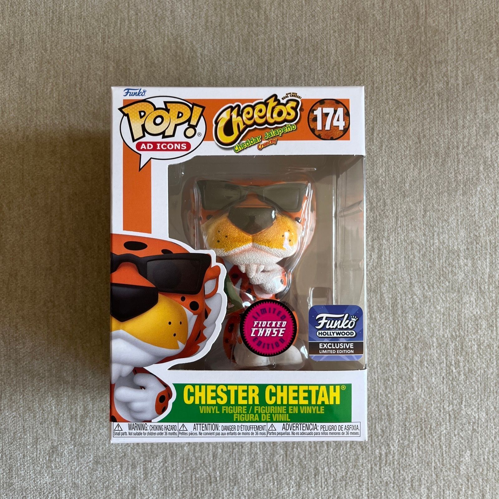 Chester cheetah deals funko pop flocked chase