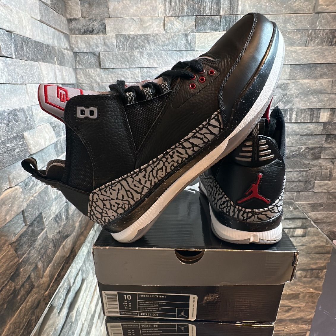 Jordan CP3 “Tribute” Black/Cement Grey Size 10 · Whatnot