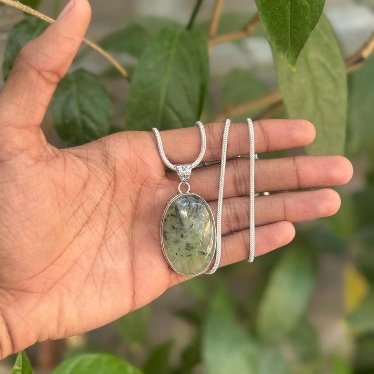 Labradorite german silver  necklace #