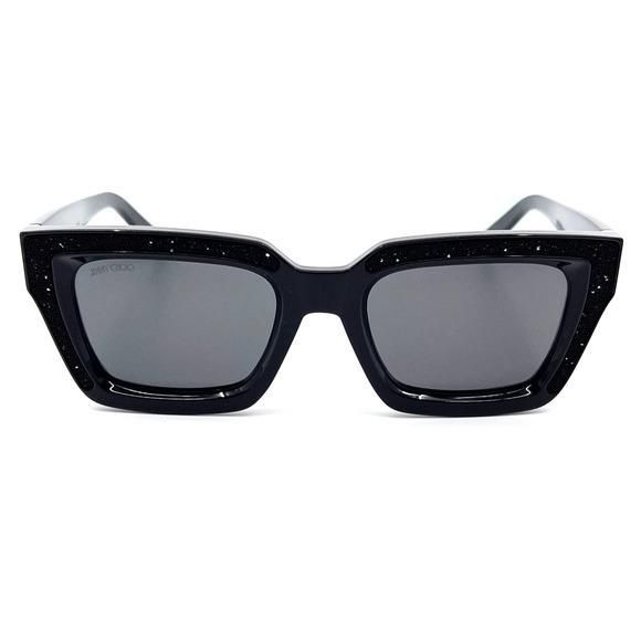 サングラス JIMMY CHOO Woman Sunglasses Black MEGS/S 807T4 Jimmy Choo Rectangular Sunglasses Megs 807T4 Black 51mm