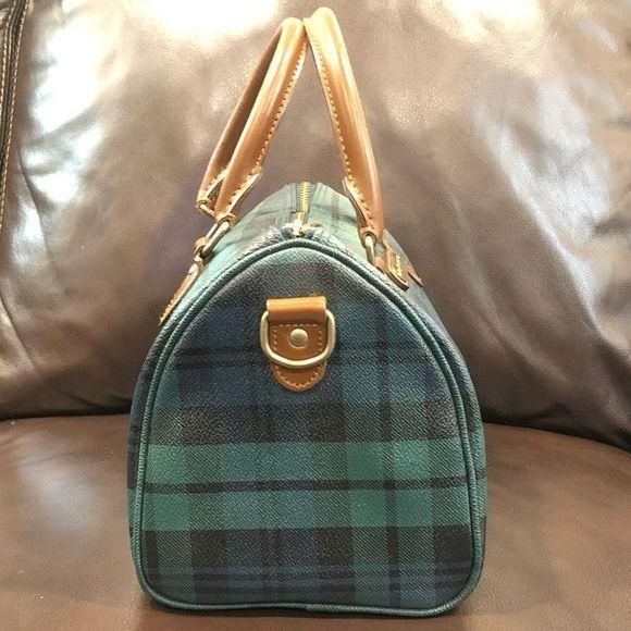 RALPH LAUREN Black Watch Plaid Speedy 25 Crossbody Strap