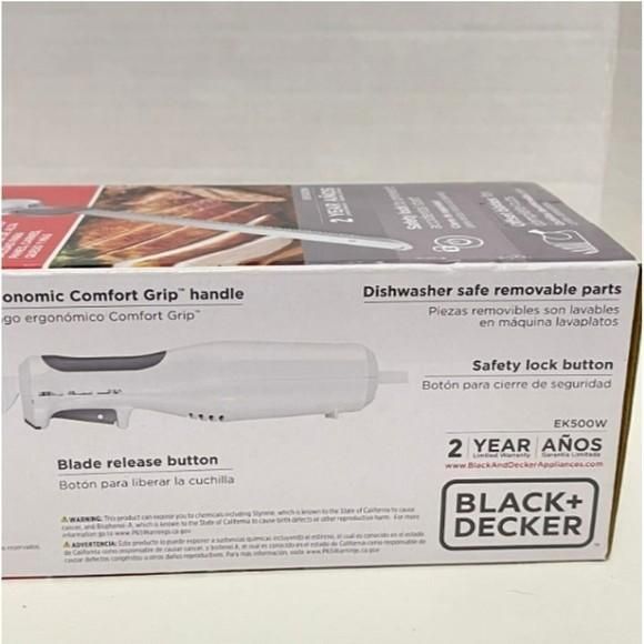 Black + Decker Comfortgrip 9 Electric Knife EK500W Offset Stainless