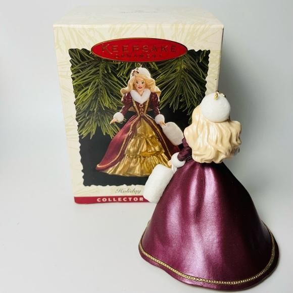 1996 holiday barbie ornament value clearance