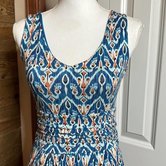 Anthropologie on sale Vanessa Virginia Aztec Tidal Sleeveless Maxi Dress Size XS