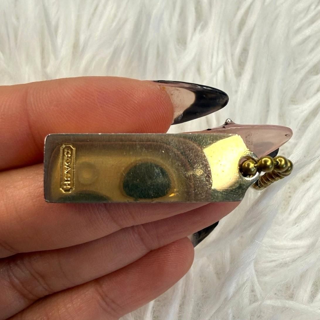 Y2K COACH l hangtag charm 4個セット COACH XL Oversize Brown Hangtag Purse Charm Leather | eBay