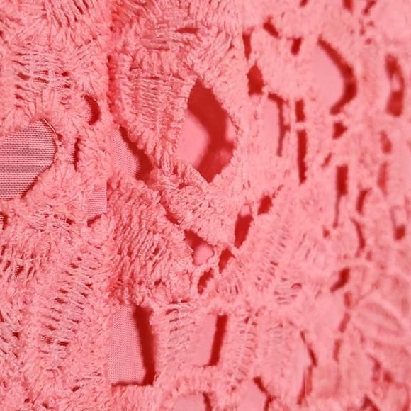 ASTR The Label Lace Sheer Midi Dress In Coral  Whatnot: Shop, Sell, Connect