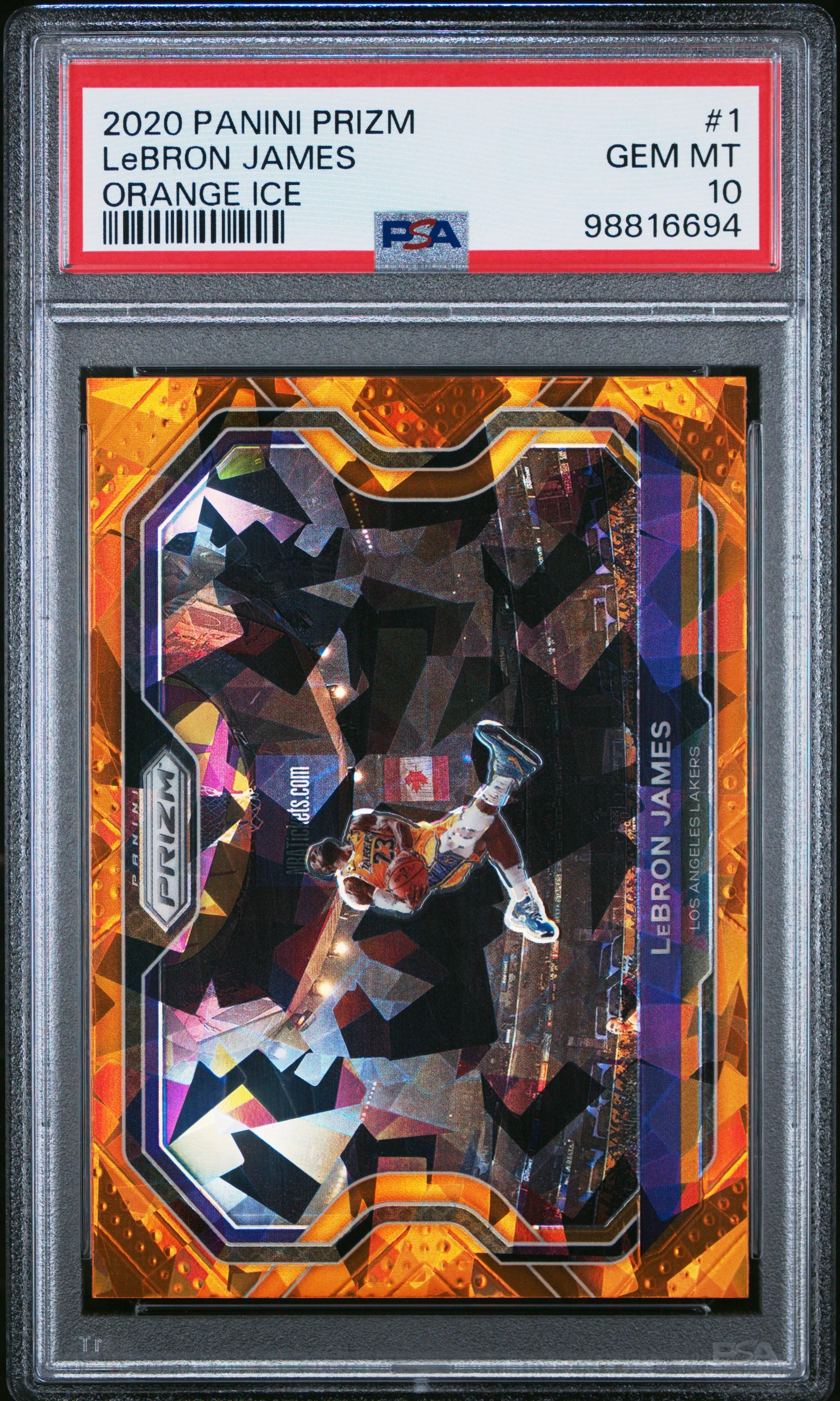 2020 Panini Prizm LeBron James Orange Ice #1 PSA 10 · Whatnot