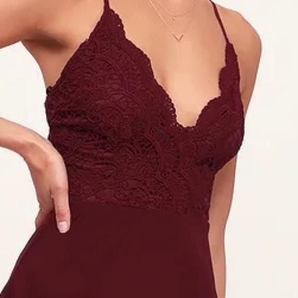 Lulus Madalyn Burgundy Lace Maxi Dress new without tag size S  Whatnot:  Shop, Sell, Connect