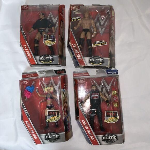 Set Of 4 Mattel WWE Elite Flashback Sycho Collection Figures
