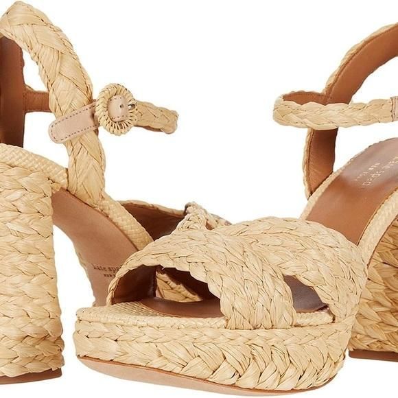 【Kate Spade】★サンダル★ Beau Raffia Heeled Sandal Kate Spade Beau Raffia Heeled Sandals Dress Sandals 5 B in