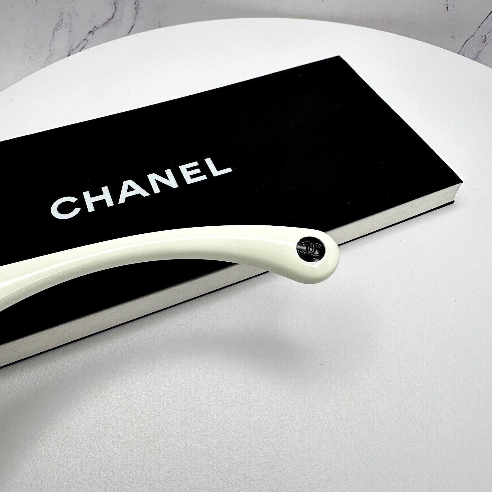 Chanel Sunglasses Black White Polarized Square CC Logo Chanel Sunglasses Black White Polarized Square CC Logo