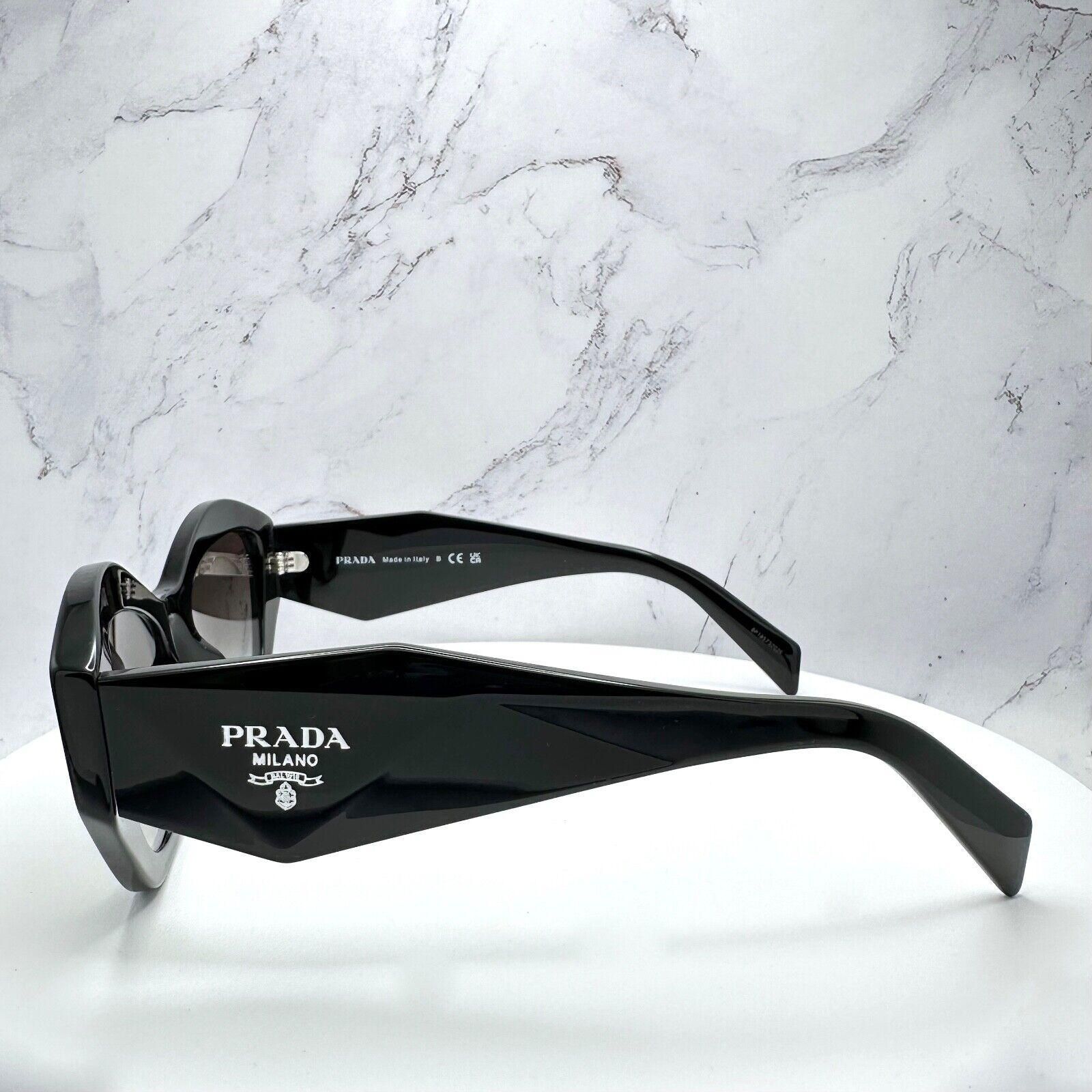 Prada Sunglasses Black Silver Symbole Logo Square Cat Eye Prada Sunglasses Black Silver Symbole Logo Square Cat Eye